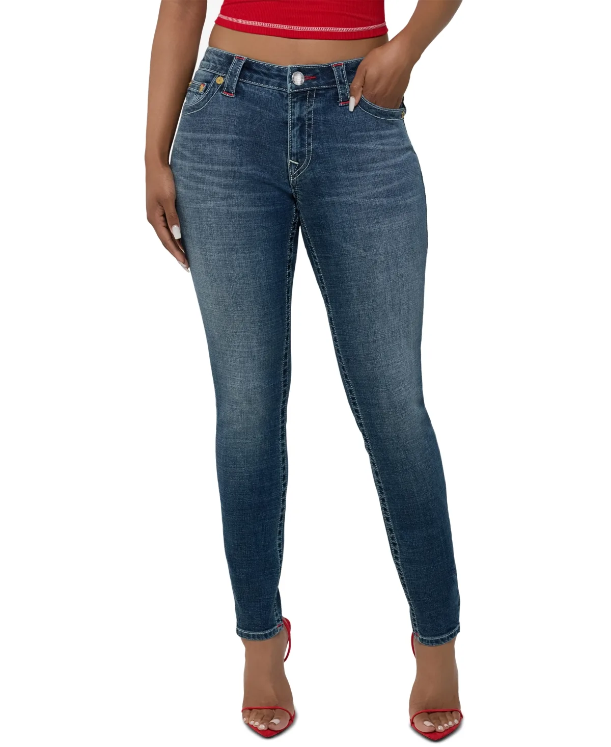 Jennie Skinny Low-Rise Jeans by True Religion