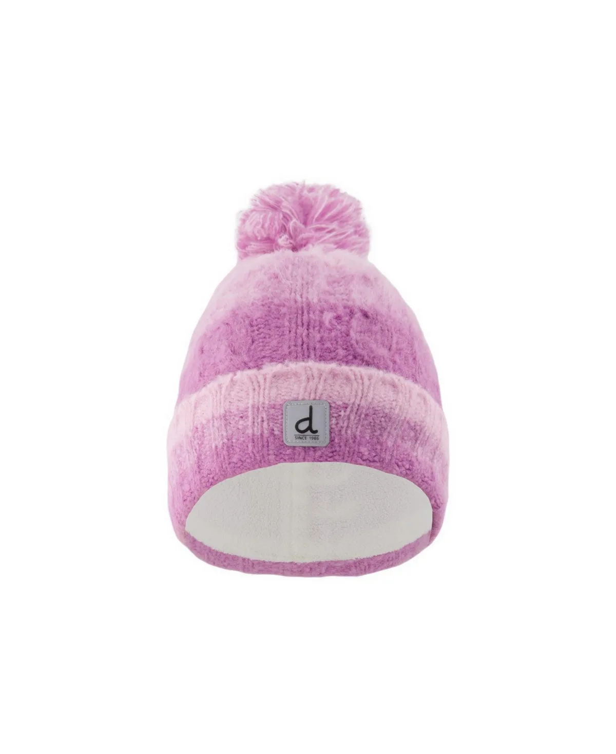 Fleece-Lined Cable-Knit Pompom Beanie by Deux Par Deux