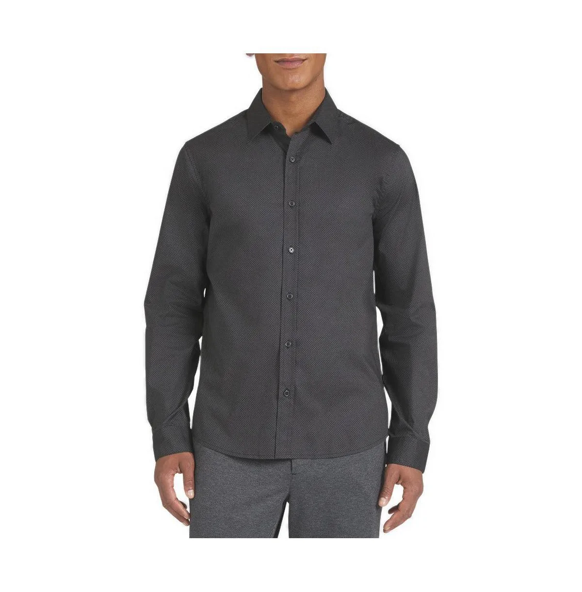 Foster Long-Sleeve Point-Collar Printed Shirt by DKNY