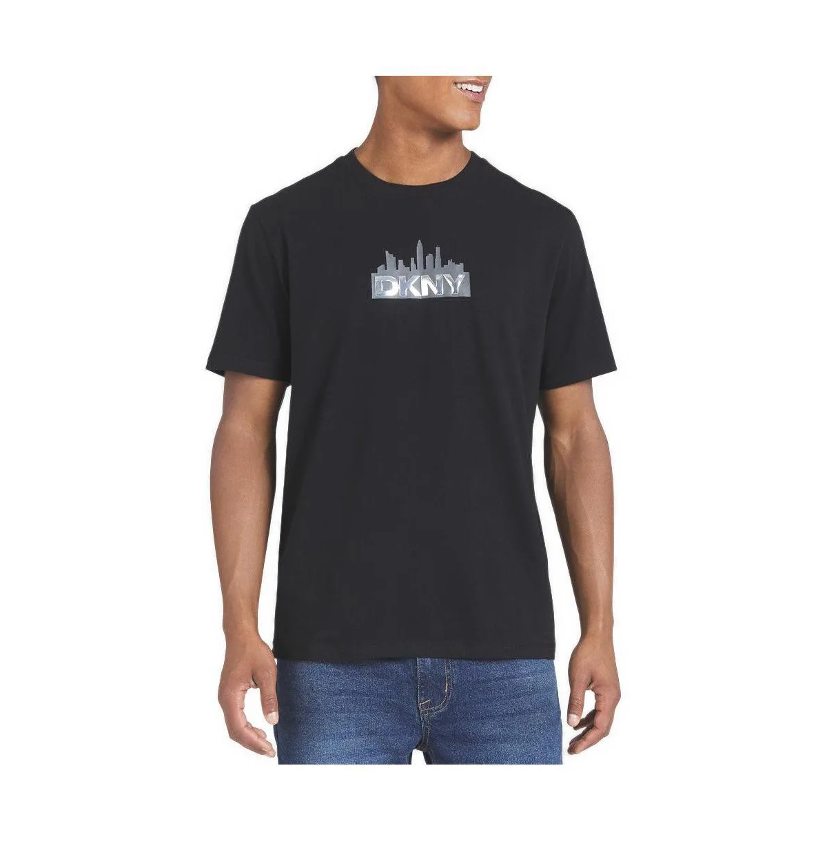 Metallic Logo Classic-Fit T-Shirt by DKNY