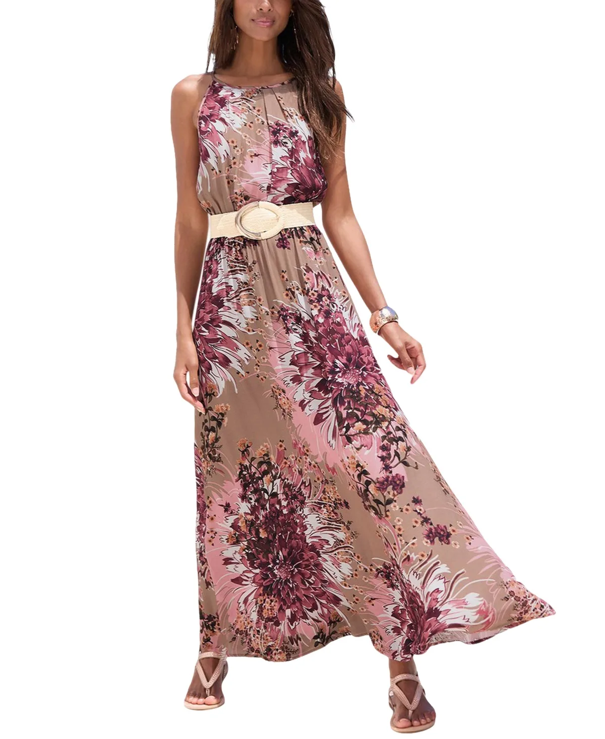 High Neck Sleeveless Maxi Dress by Lascana