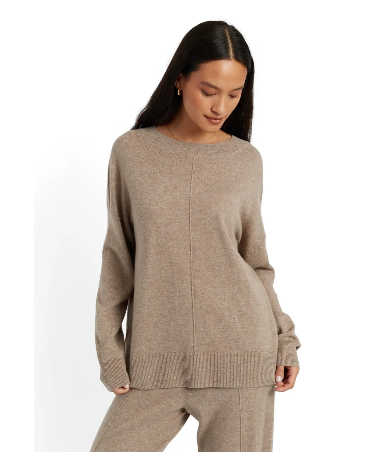 Crewneck Slouchy Wool-Cashmere Blend Sweater by Parker