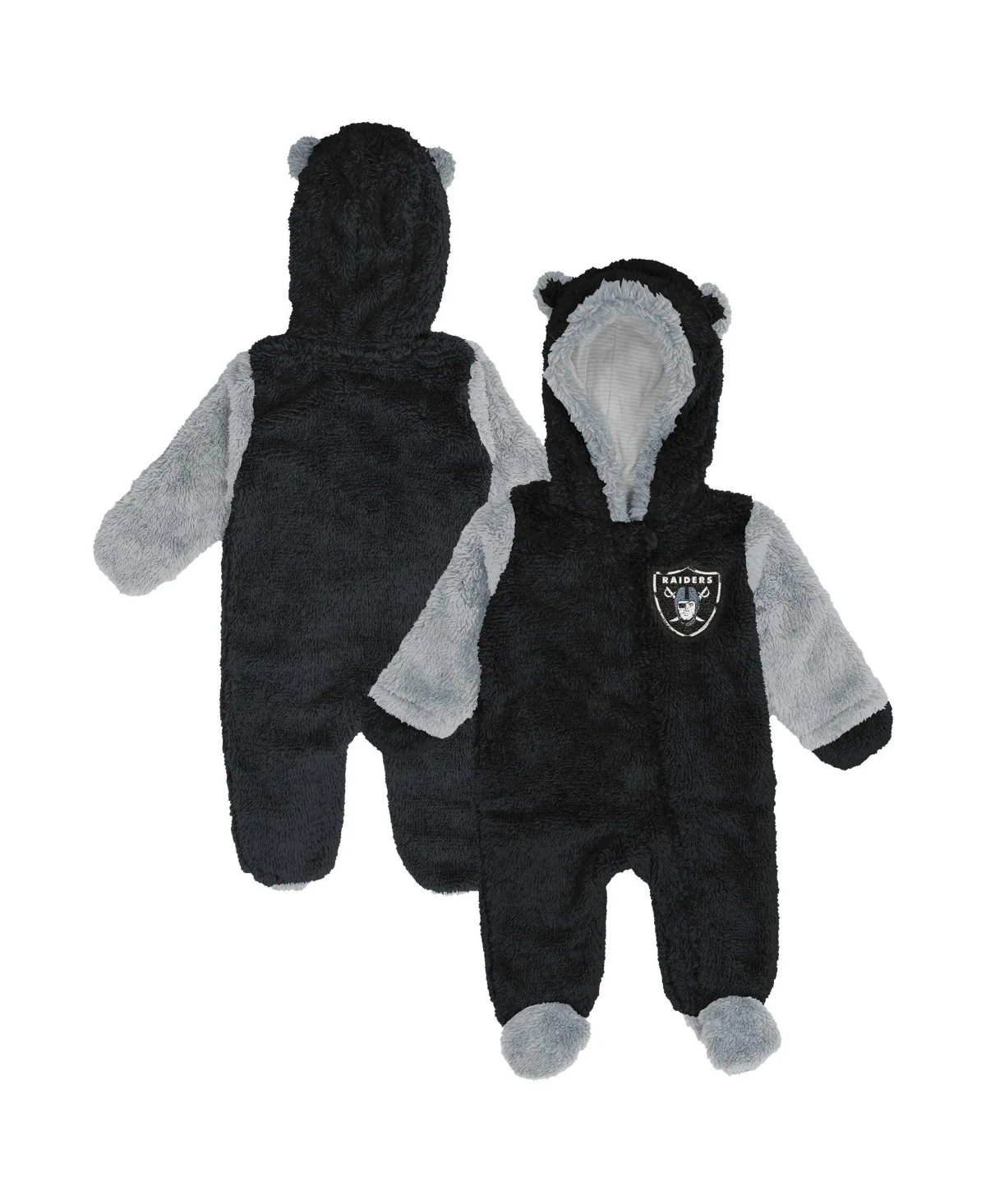 Las Vegas Raiders Full-Zip Footed Fleece Bunting Sleeper by Outerstuff