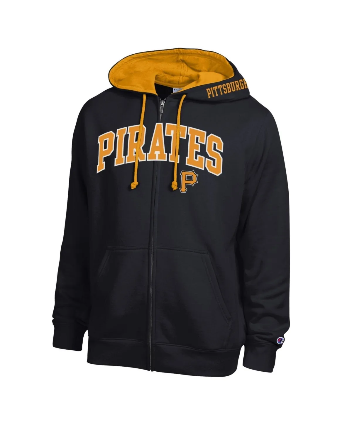 Pittsburgh Pirates Full-Zip Fleece Relaxed-Fit Hoodie by Champion