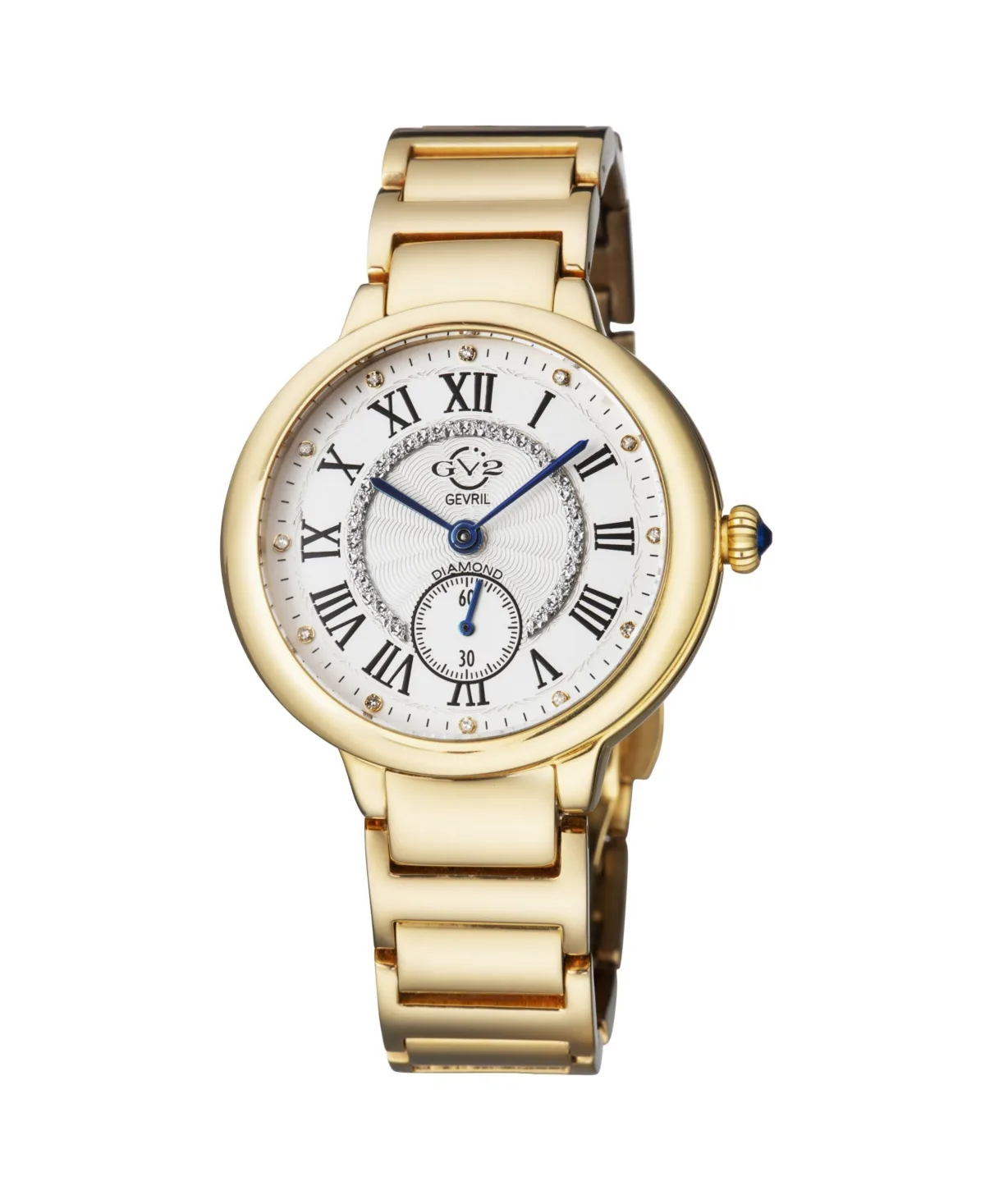 Rome Gold-Tone Ion Plating Swiss Quartz Bracelet Watch 36mm by Gevril