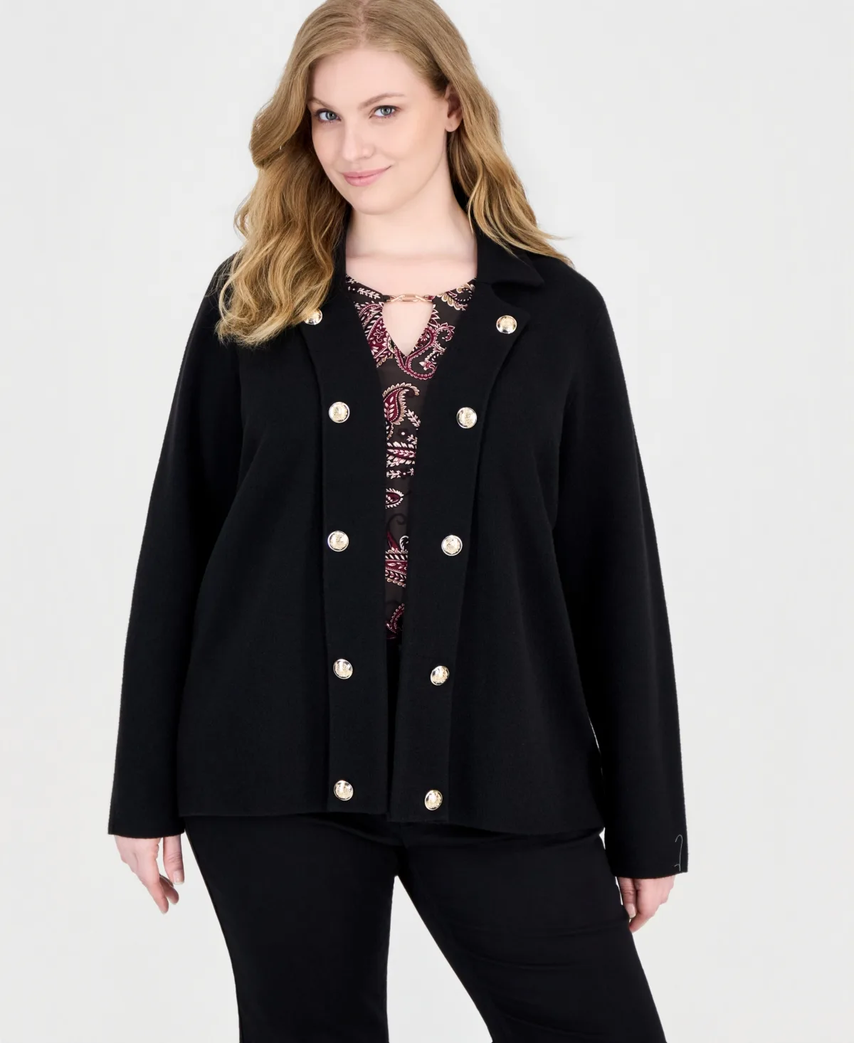 Notch-Collar Band Jacket by Jones New York