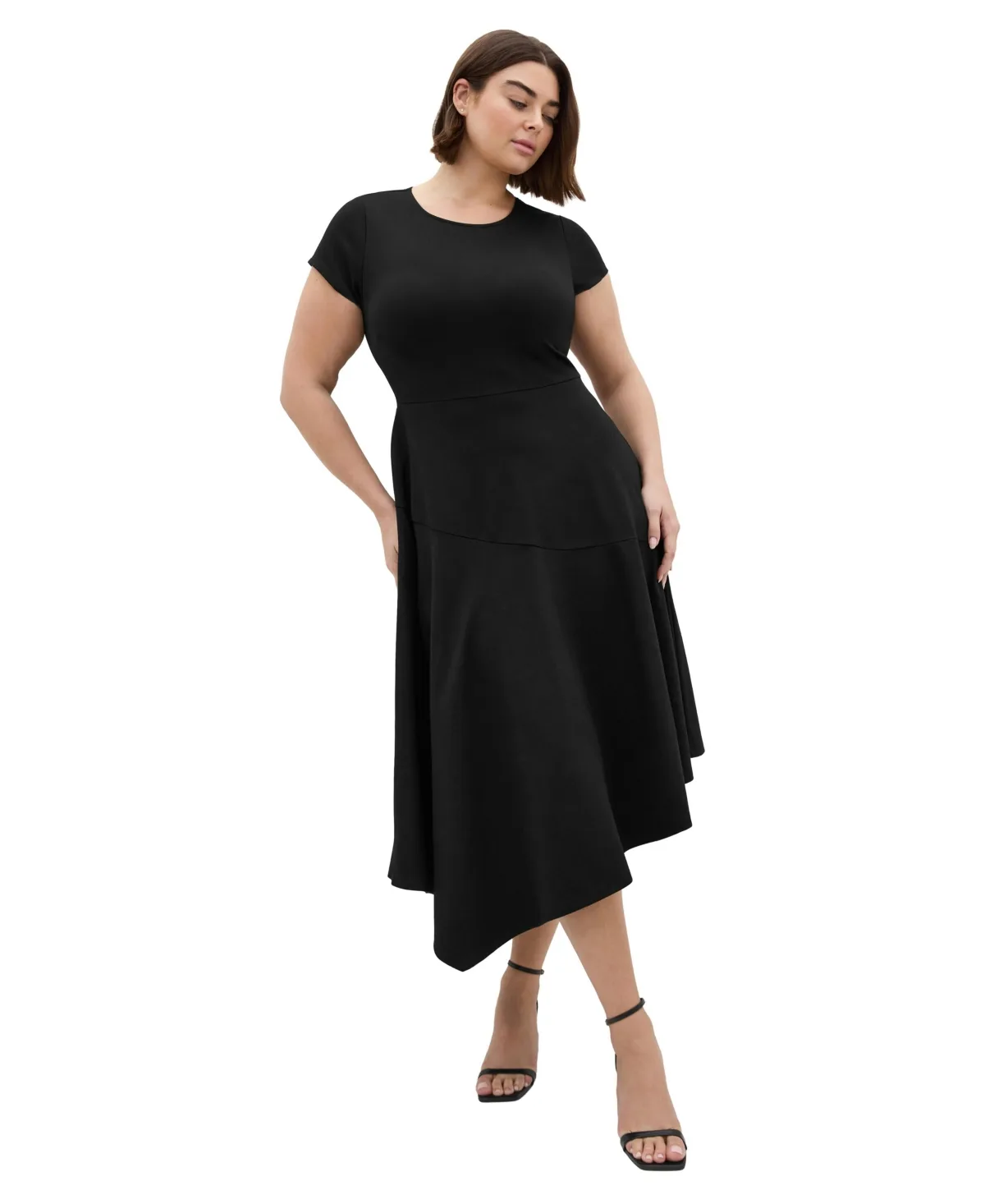 Ponte Flare Midi Dress by City Chic