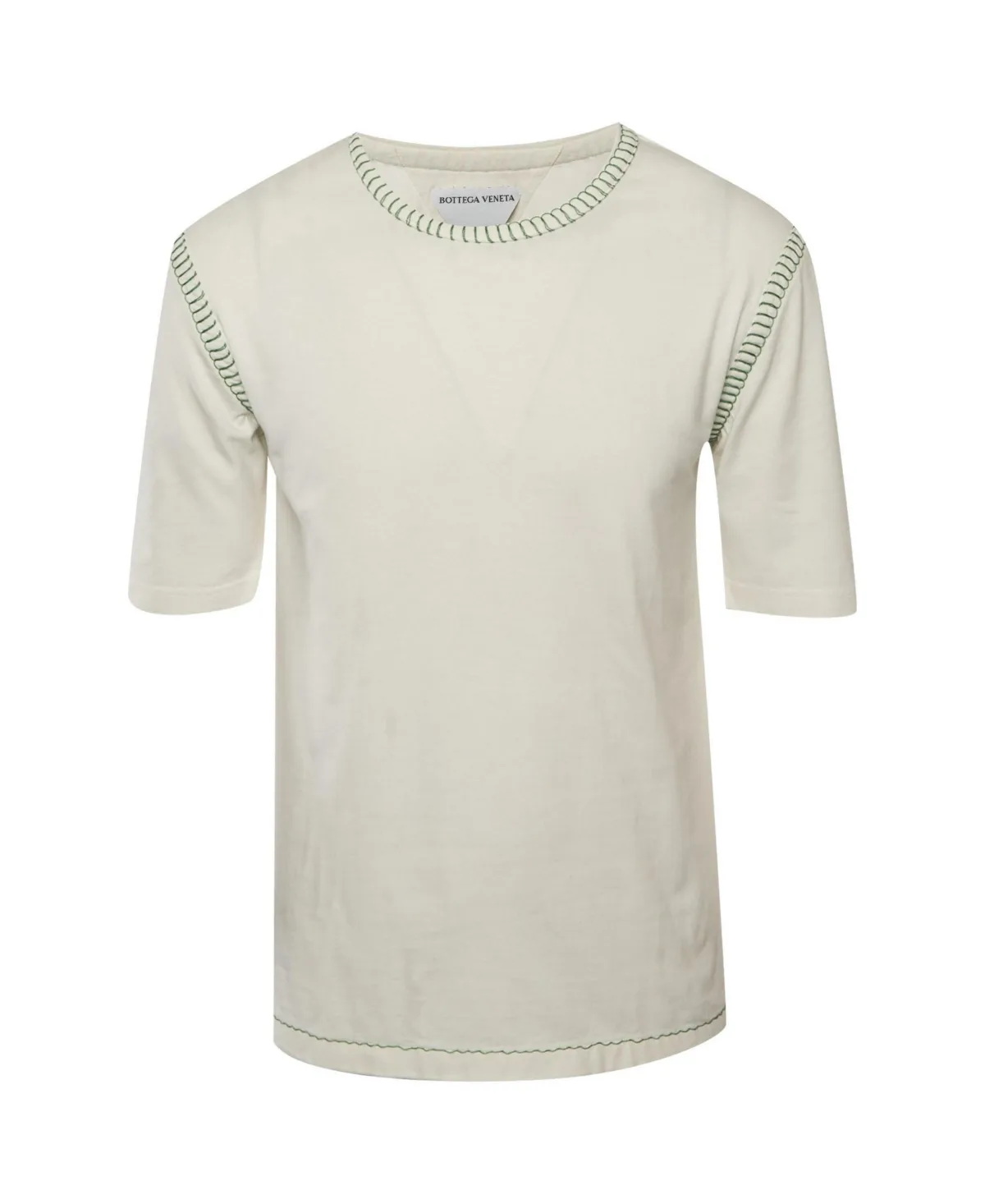 Pre-Owned Overlock Stitch Cotton T-Shirt by Bottega Veneta