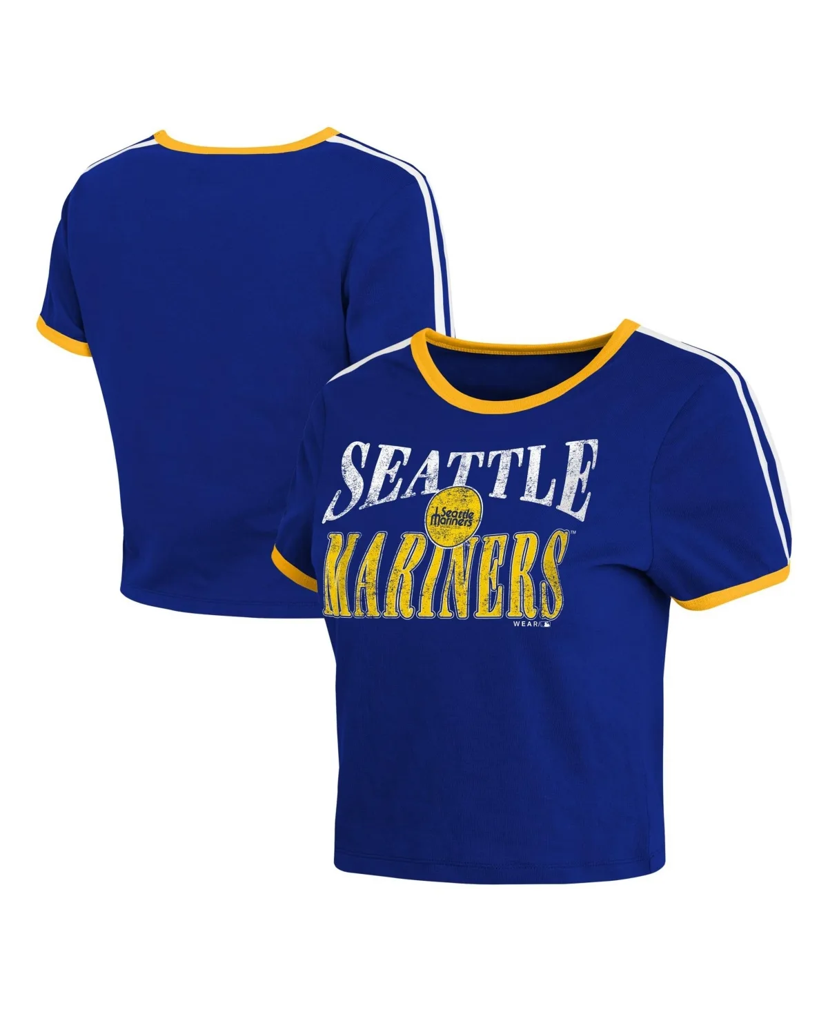 Seattle Mariners Cropped Throwback T-Shirt by Wear by Erin Andrews
