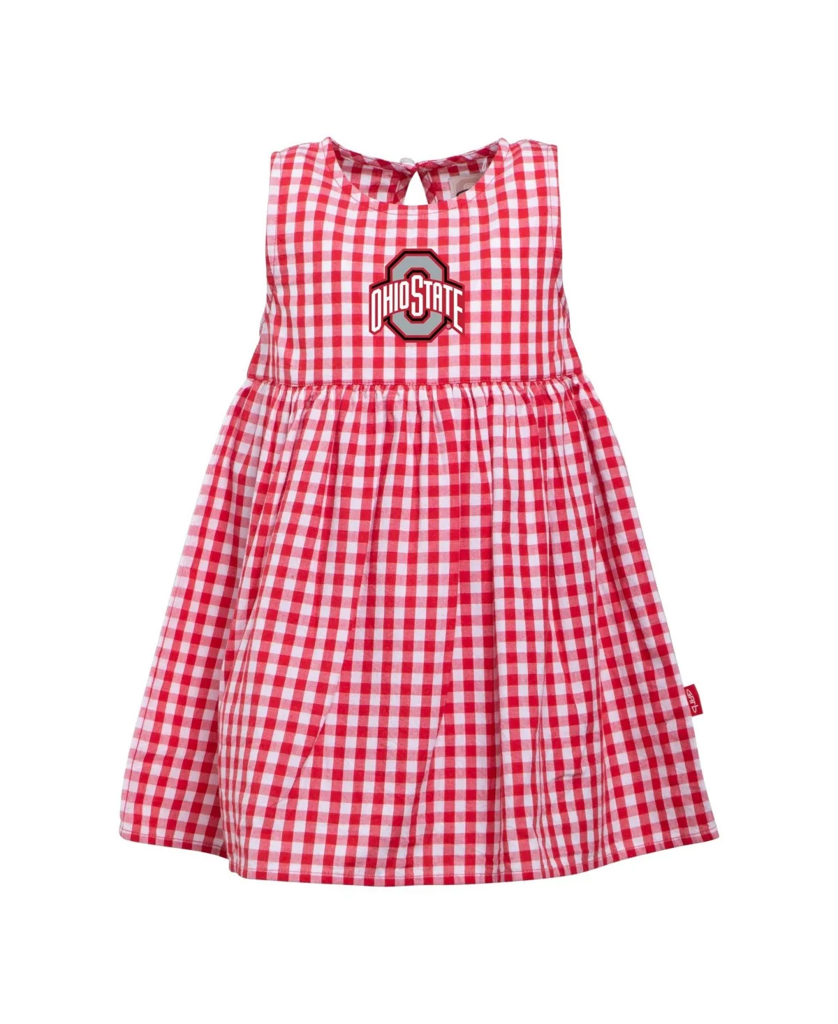 Loren Ohio State Buckeyes Gingham Dress with Built-In Bloomer by Garb