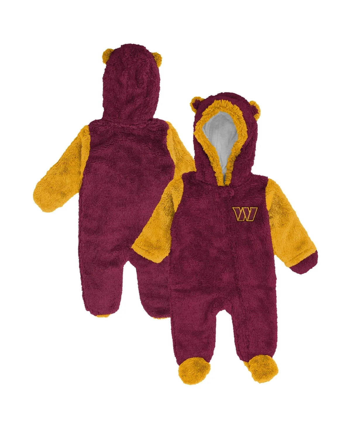Washington Commanders Full-Zip Teddy Fleece Bunting Sleeper by Outerstuff