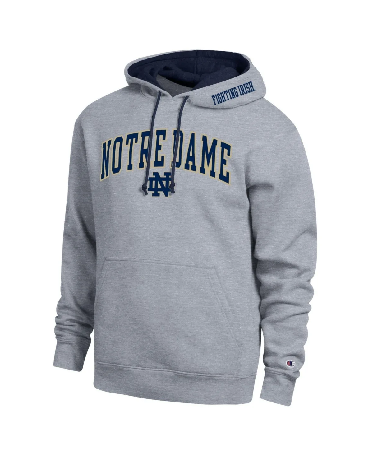 Notre Dame Fighting Irish Arch Tackle Twill Relaxed-Fit Pullover Hoodie by Champion