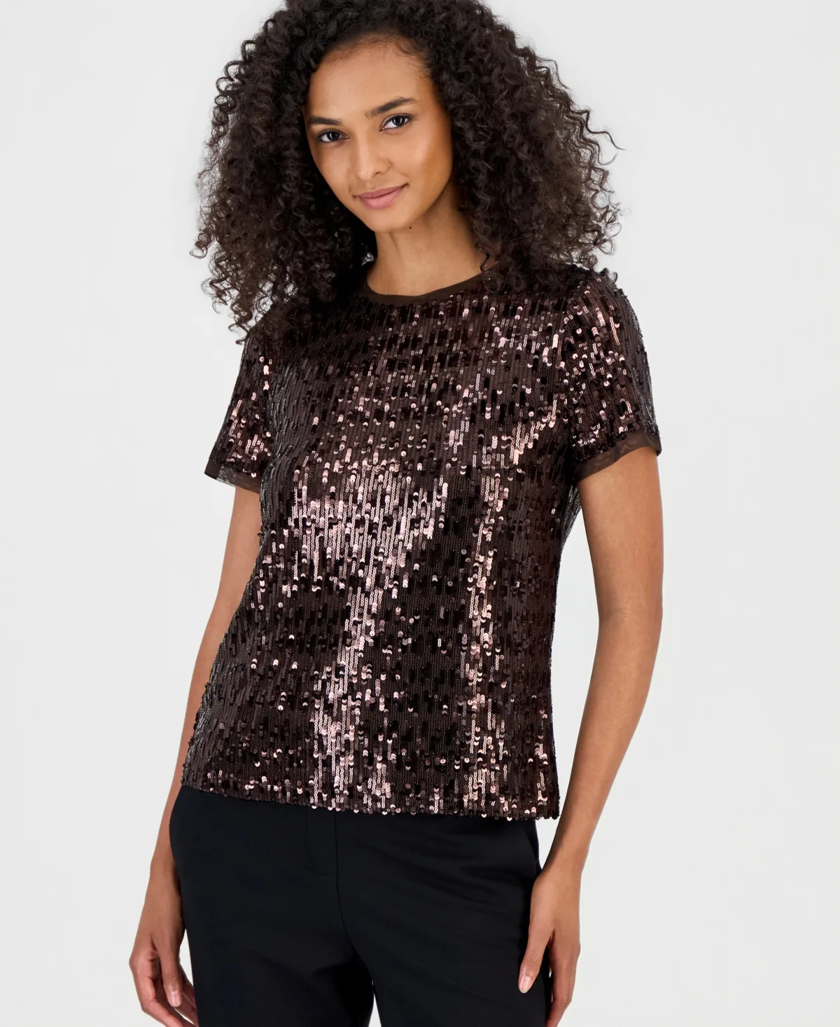 Sequined T-Shirt by Anne Klein