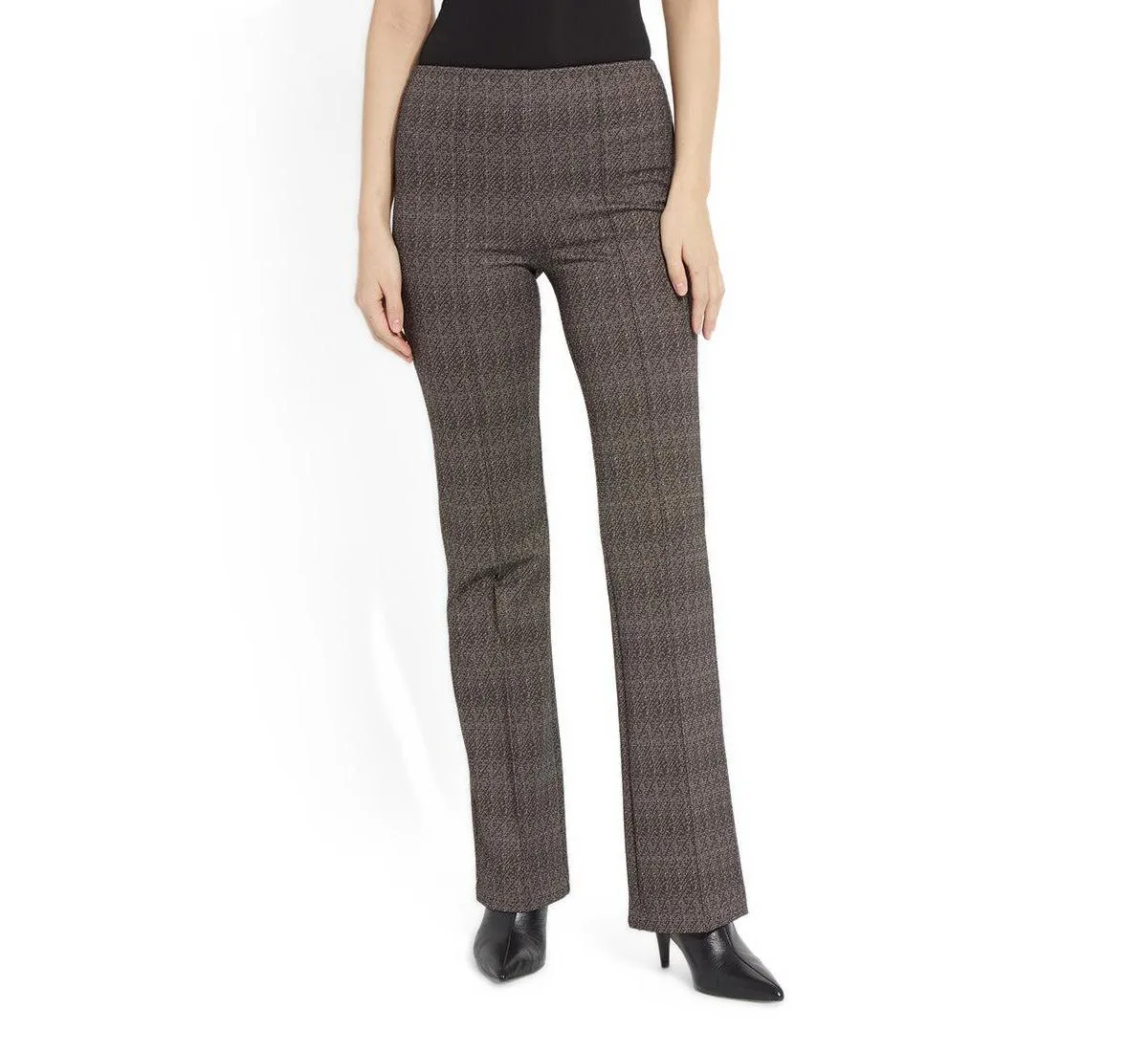 Elysse High-Rise Wide-Leg Jacquard Pants by Lysse
