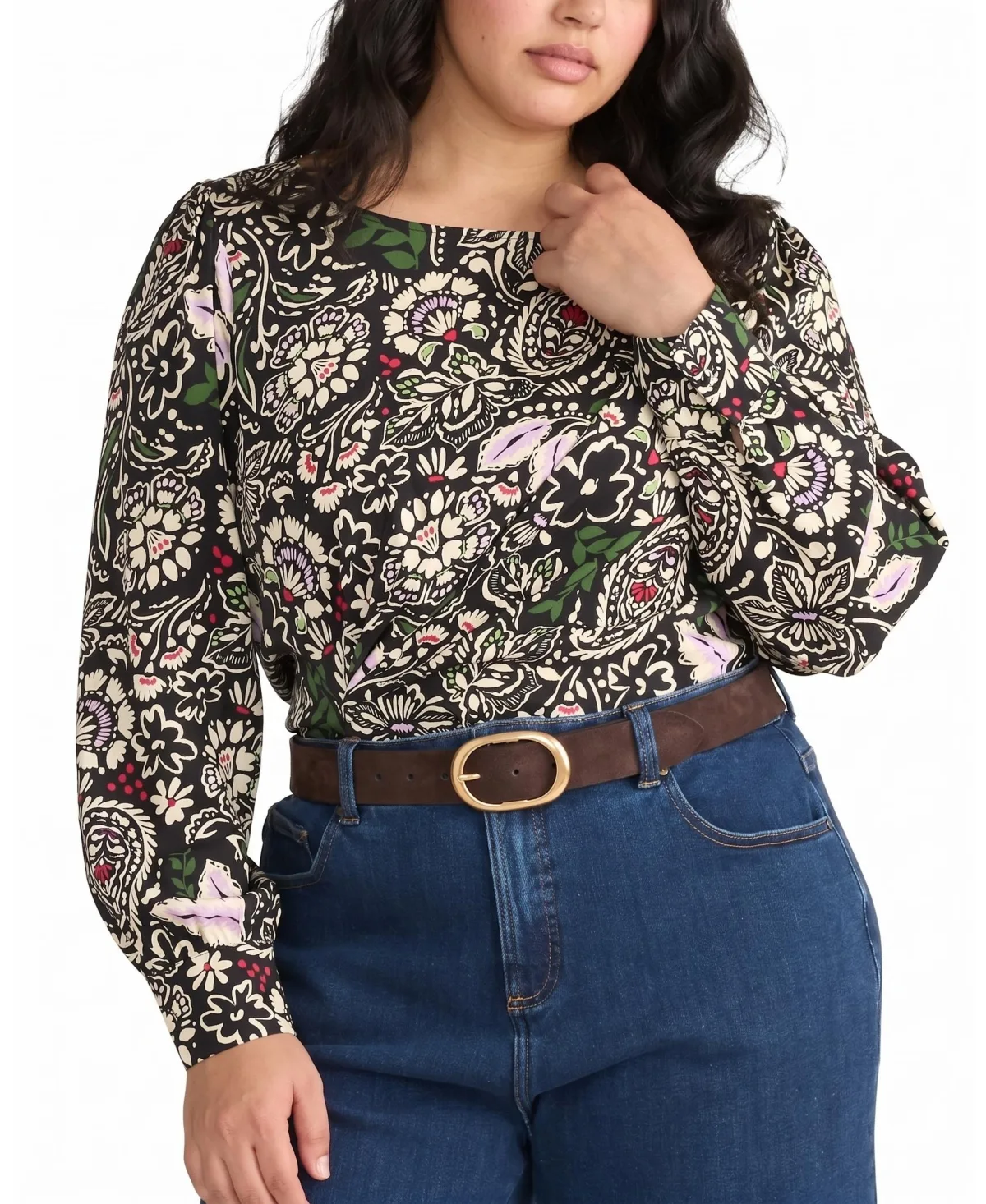Sabrina Twist Front Stretch Cupro Blouse