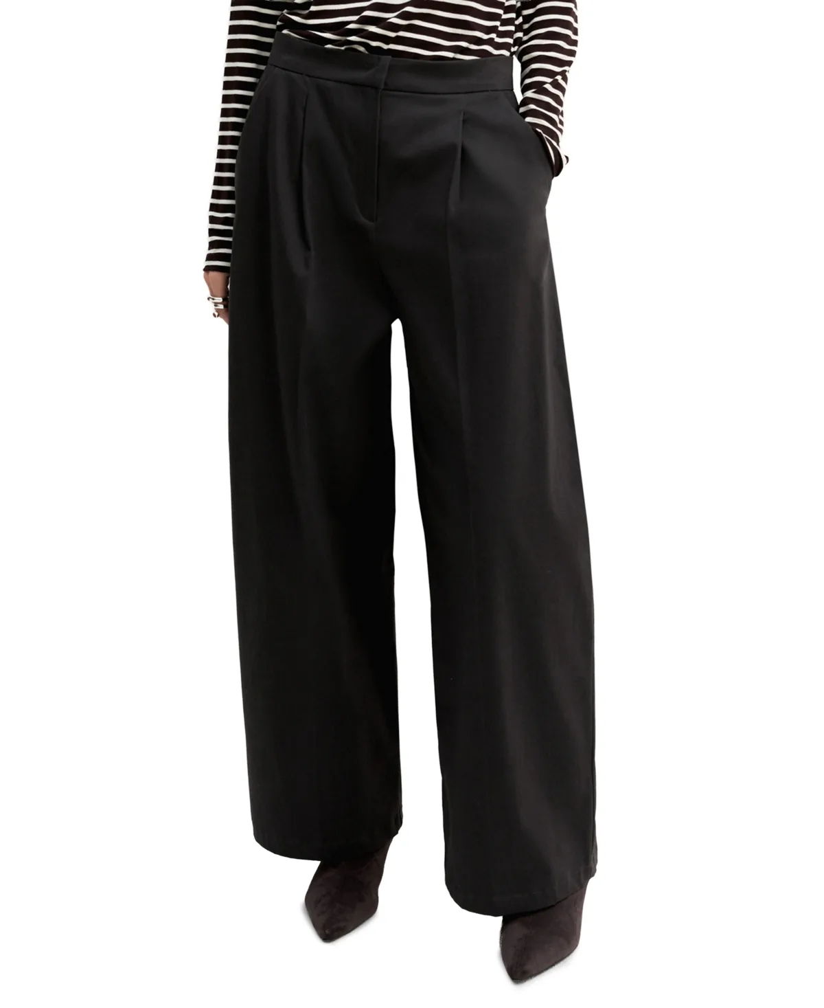Emmcantico Wide-Leg High-Waisted Pants by Emme Marella