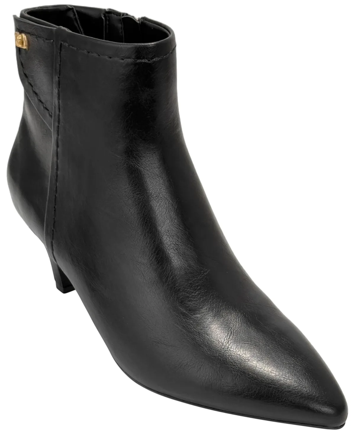 Laurie Kitten-Heel Pointed-Toe Dress Booties