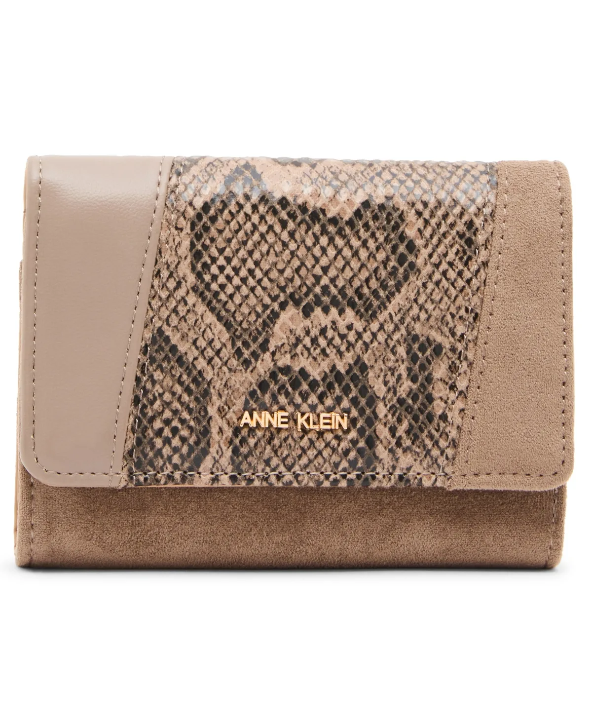 Trifold Flap Polyurethane Wallet by Anne Klein