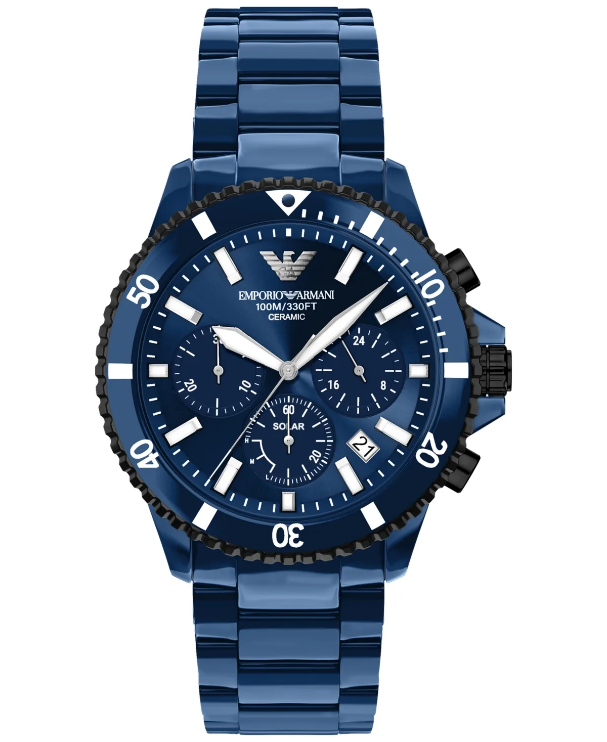 Emporio Armani Solar World Explorer Chronograph Ceramic Watch 44mm by Armani