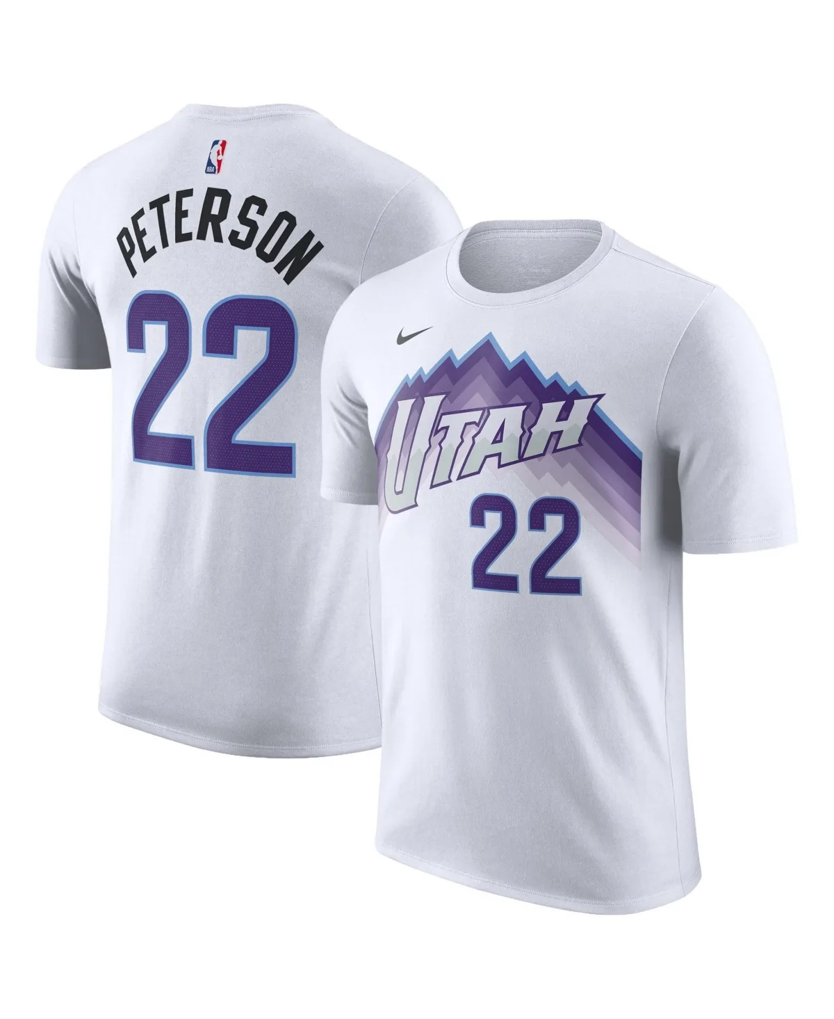 Utah Jazz Association Edition Darryn Peterson Name & Number T-Shirt by Nike