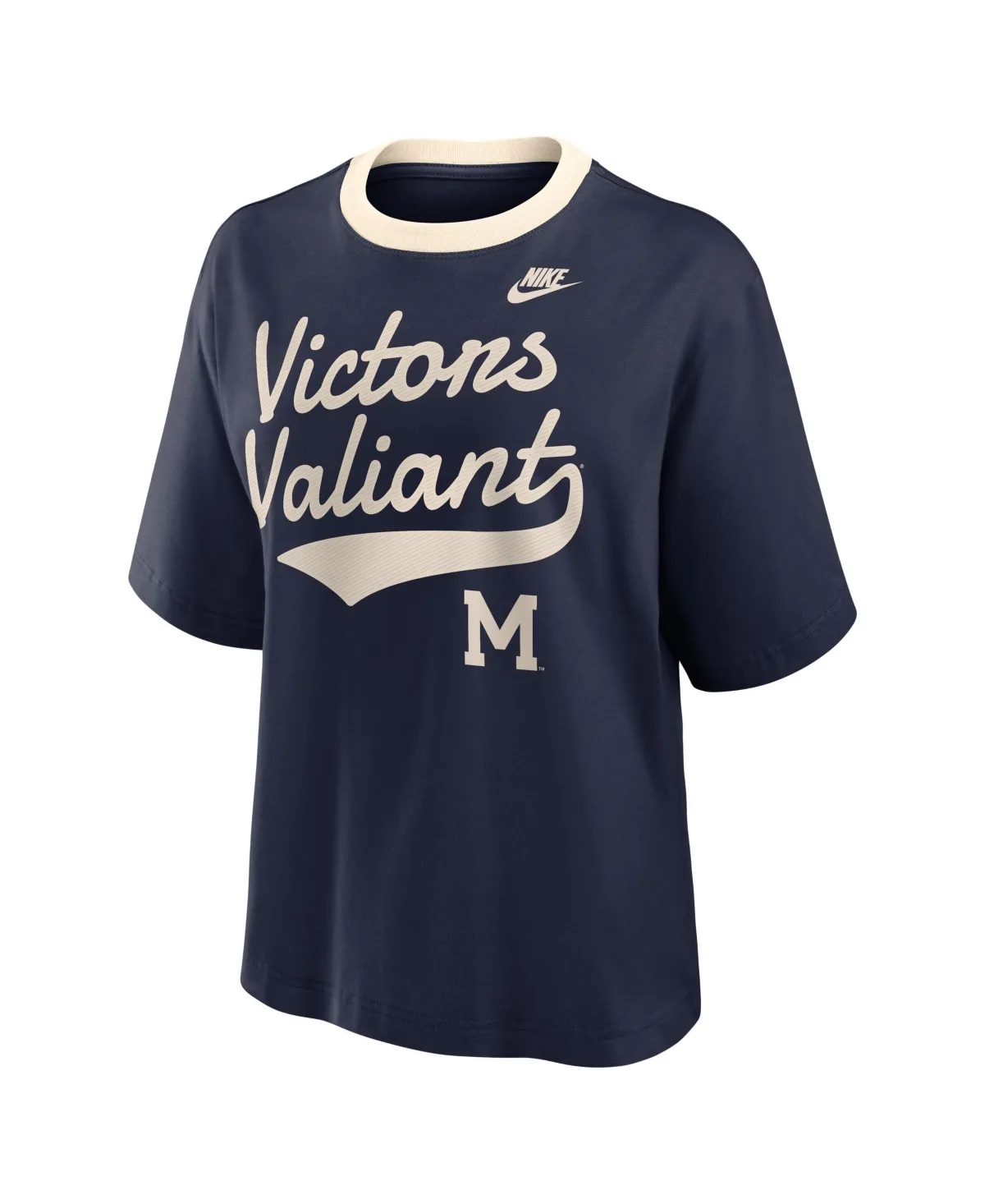 Michigan Wolverines Legacy Fight Song Boxy Crewneck Short-Sleeve T-Shirt by Nike