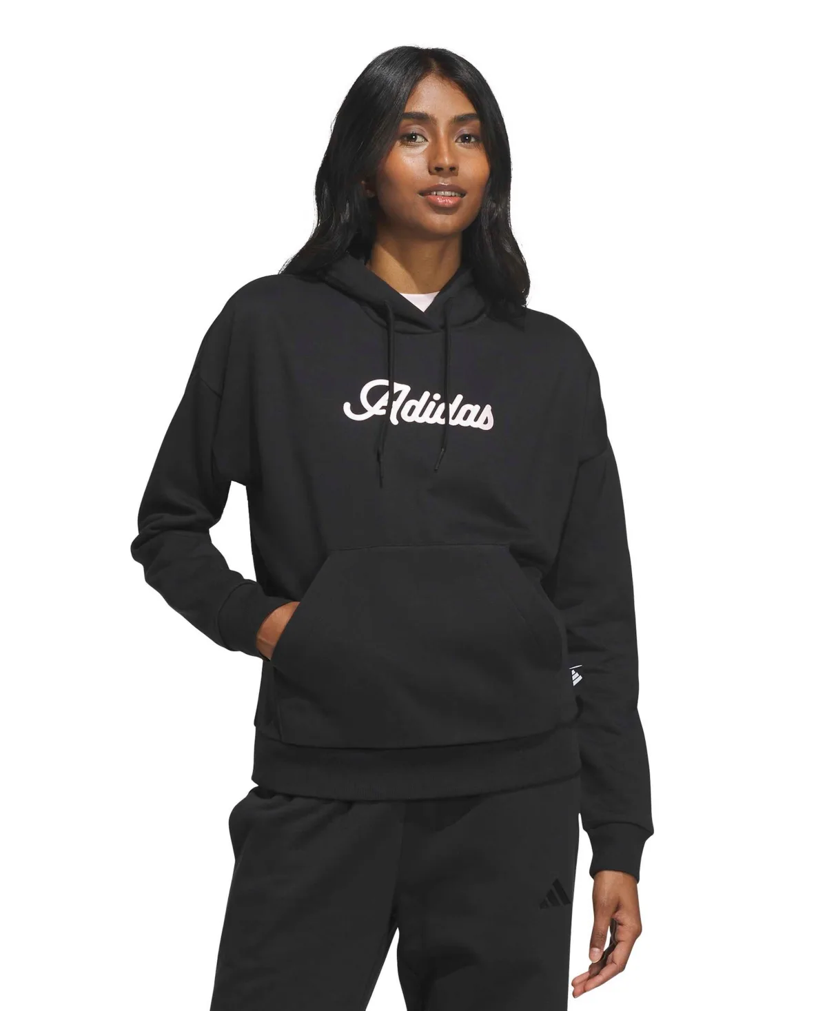 Fleece Metallic Wordmark Graphic Hoodie