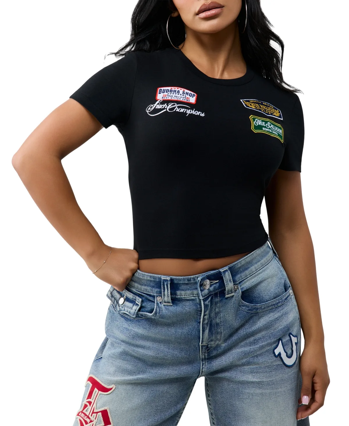 Cropped Crewneck T-Shirts by True Religion