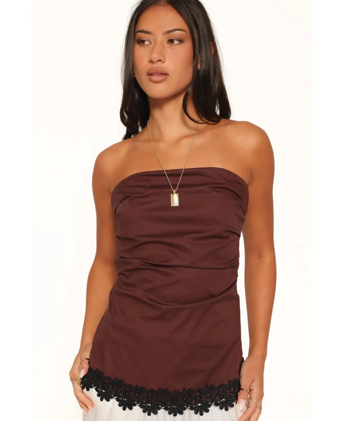 Shiloh Strapless Lace-Trim Top by Petal & Pup