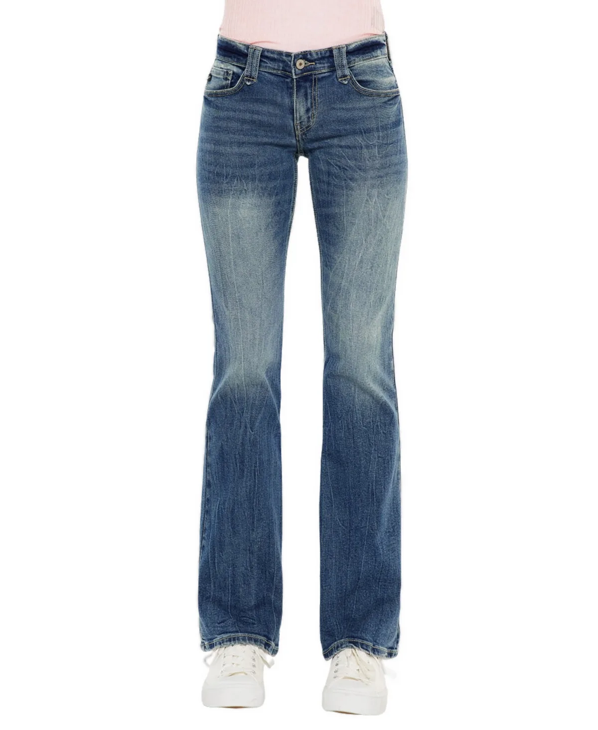 Jewel Low-Rise Bootcut Jeans by Kancan