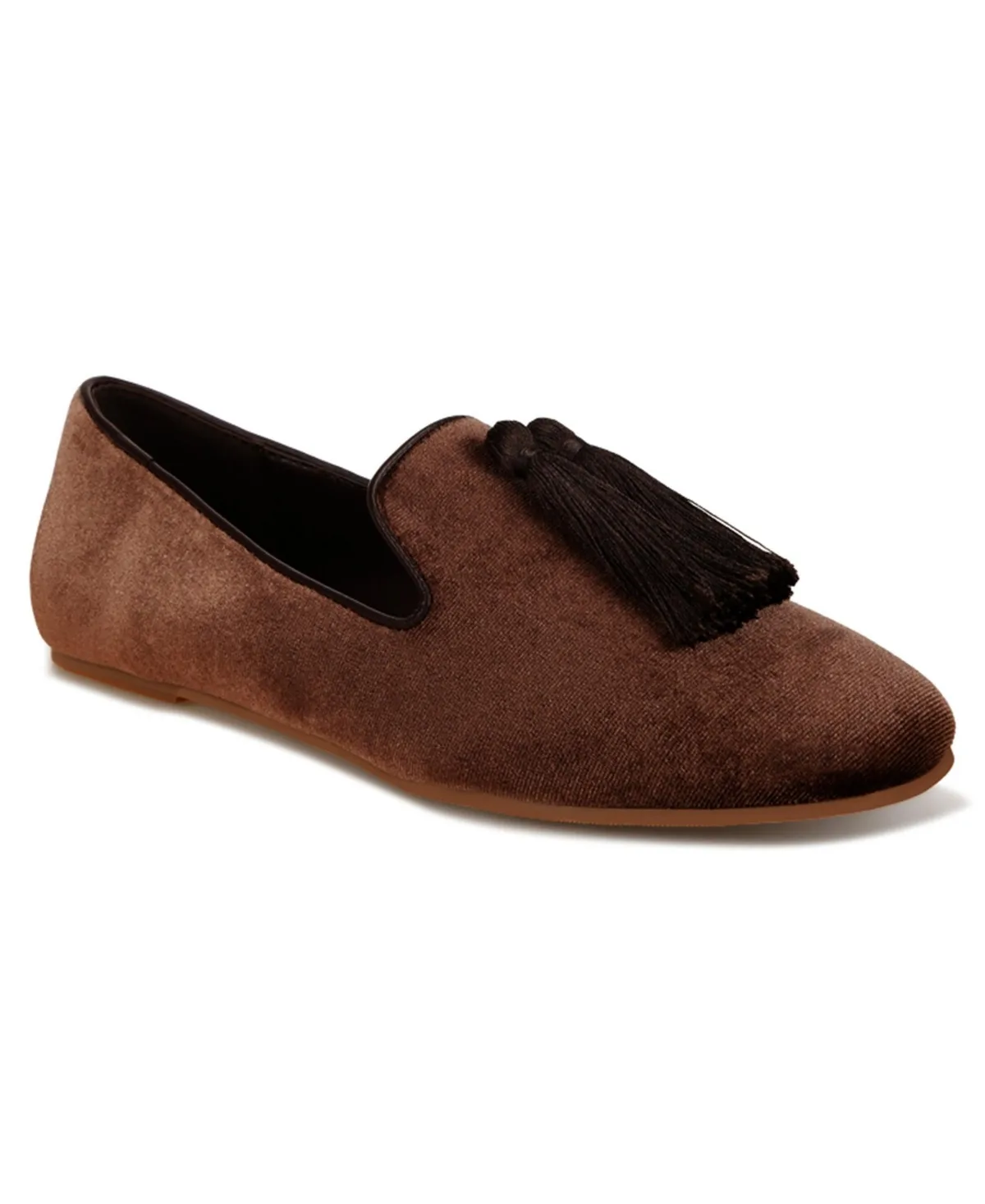 Tromso Iconic Tassel Detail Velvet Loafers by Rag & Co