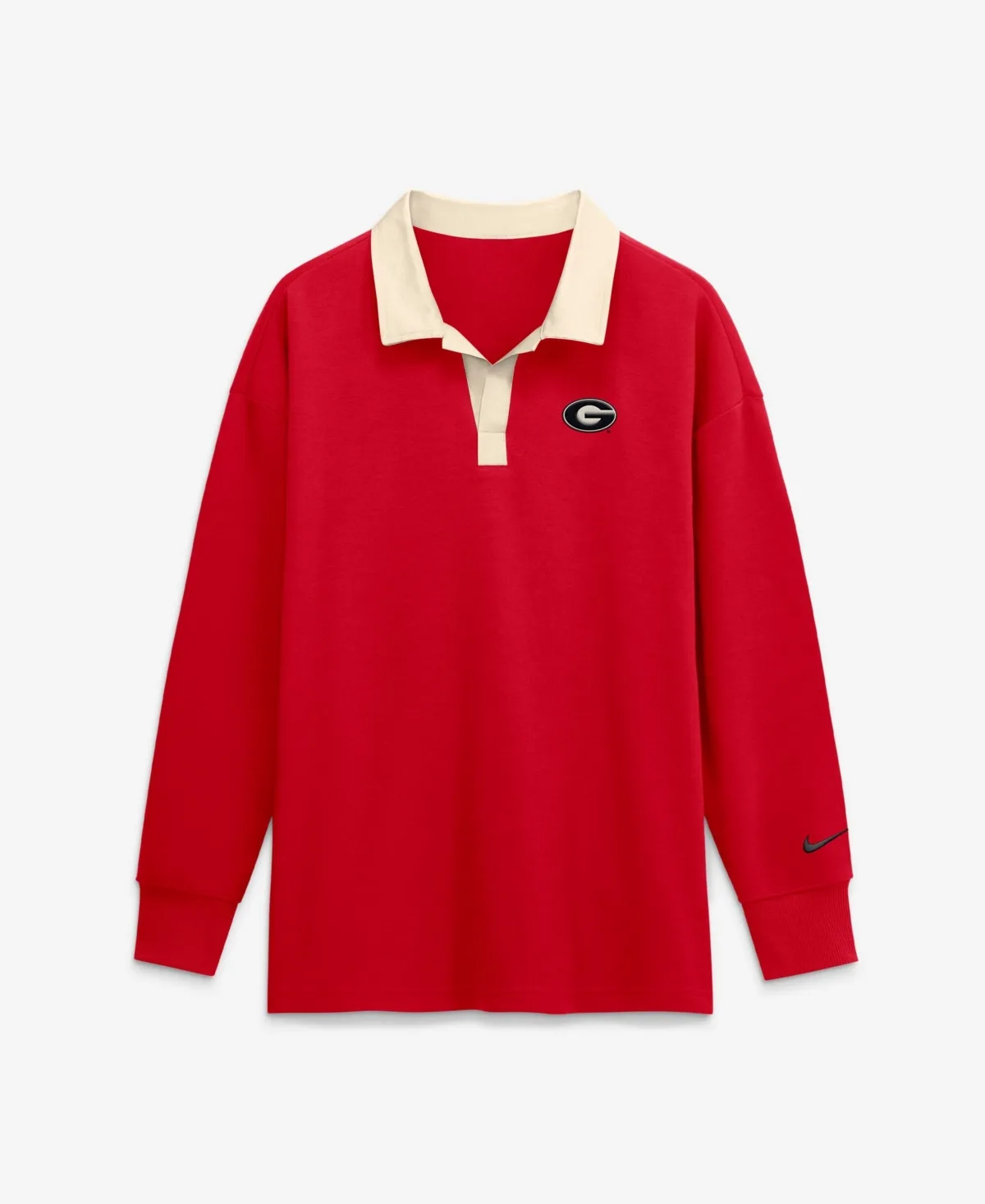Georgia Bulldogs Oversized Long-Sleeve Polo by Nike