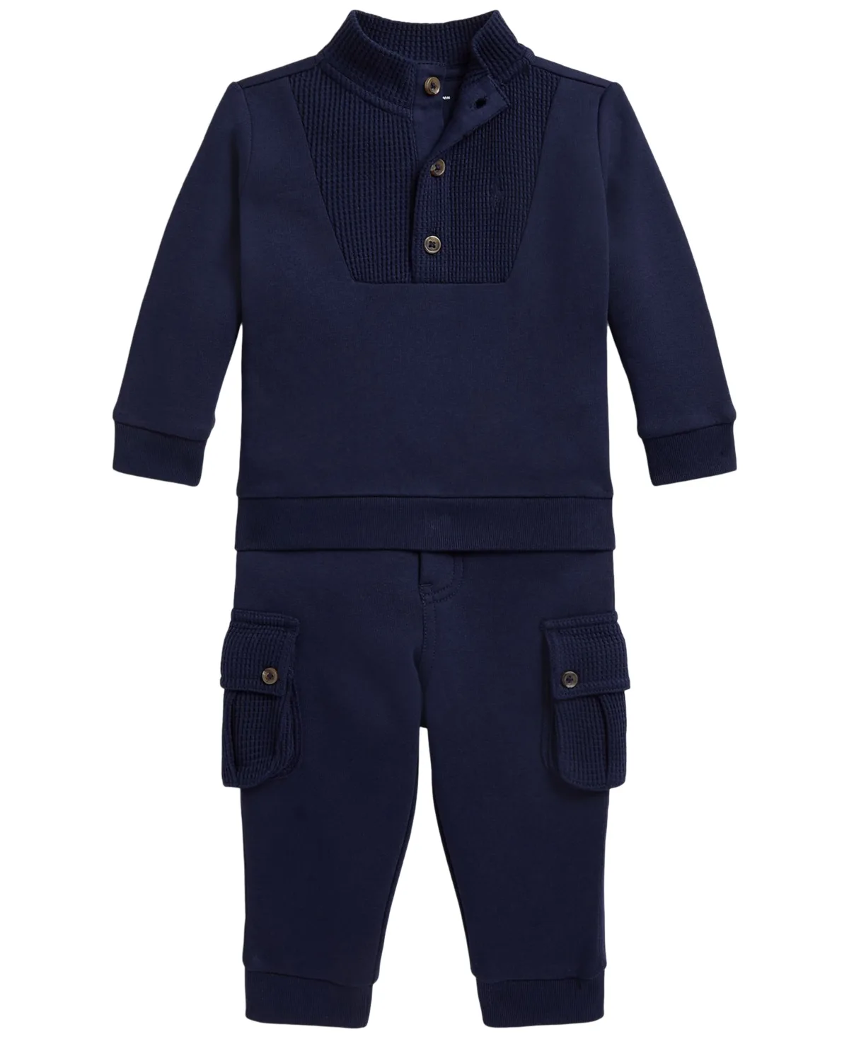 Cotton-Blend Waffle-Knit Sweatshirt and Cargo Pants, 2-Piece Set by Polo Ralph Lauren