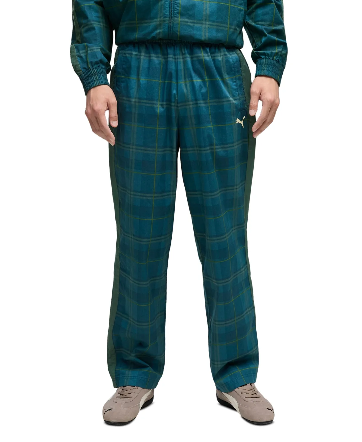 T7 Tartan Relaxed-Fit Casual Pants by PUMA