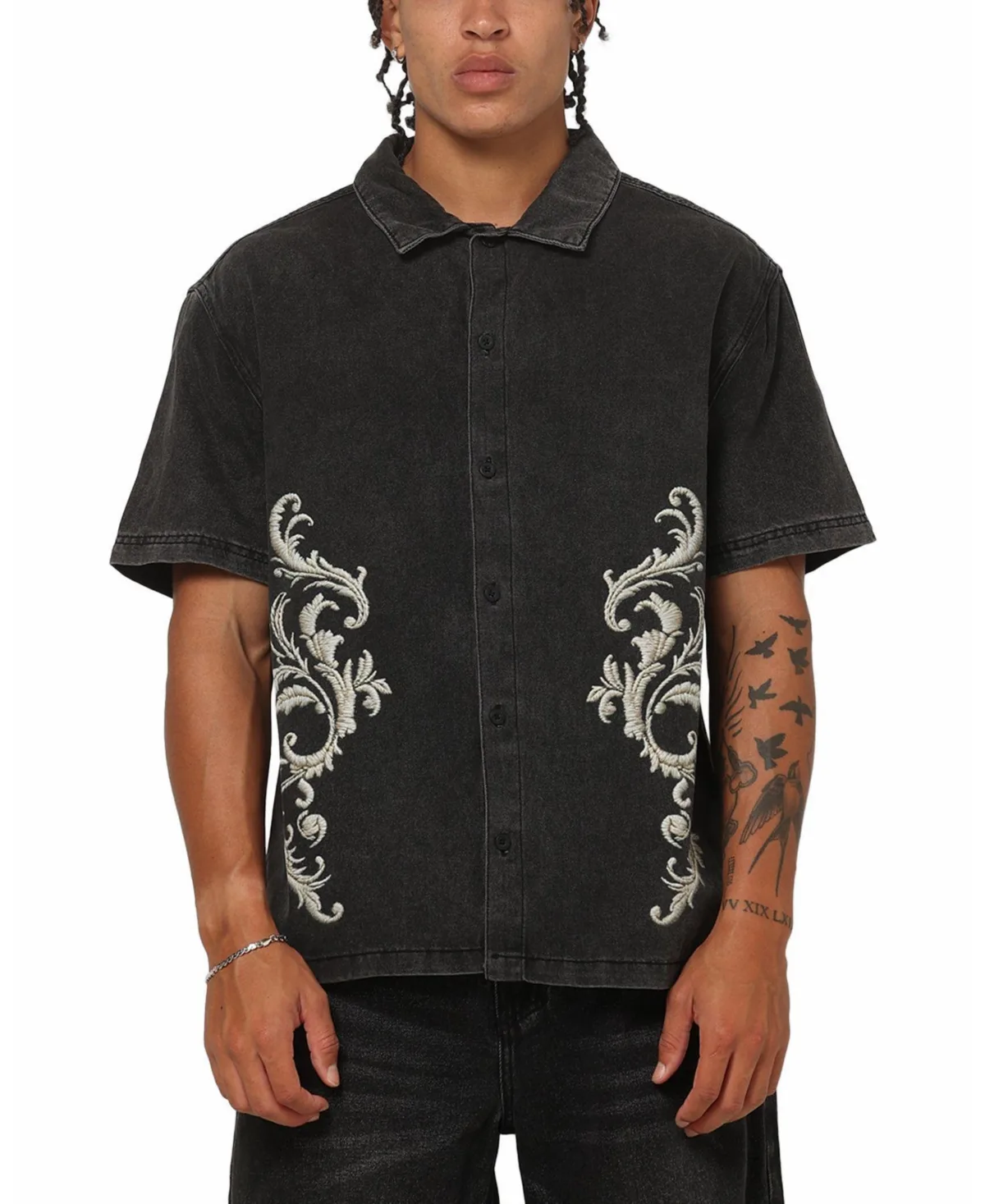 Baroque Button Up Shirt by Saint Morta