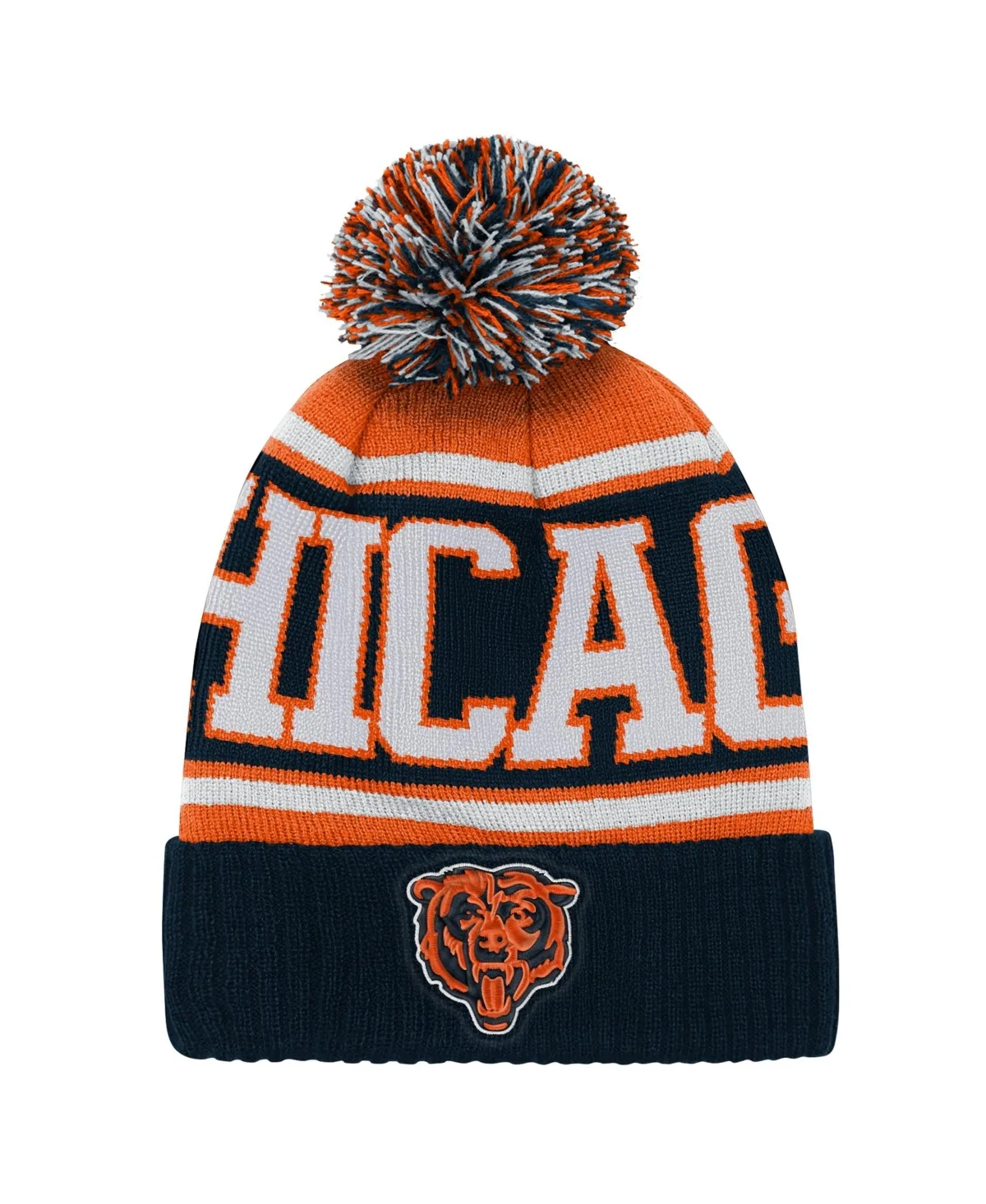 Chicago Bears Cuffed Knit Pom Hat by Outerstuff