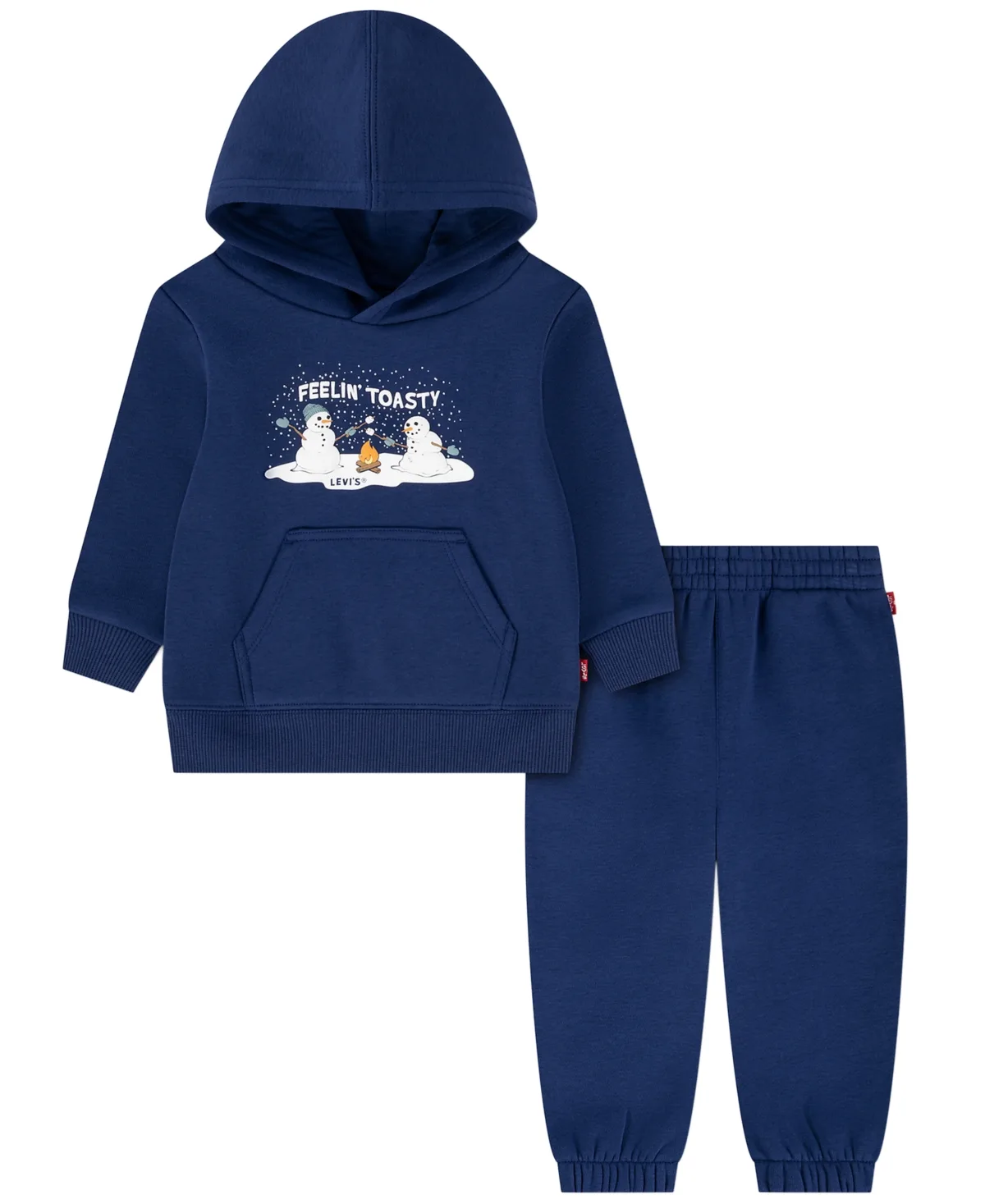 Toasty Snowman Fleece Hooded Sweatshirt and Jogger Pants, 2-Piece Set by Levi's