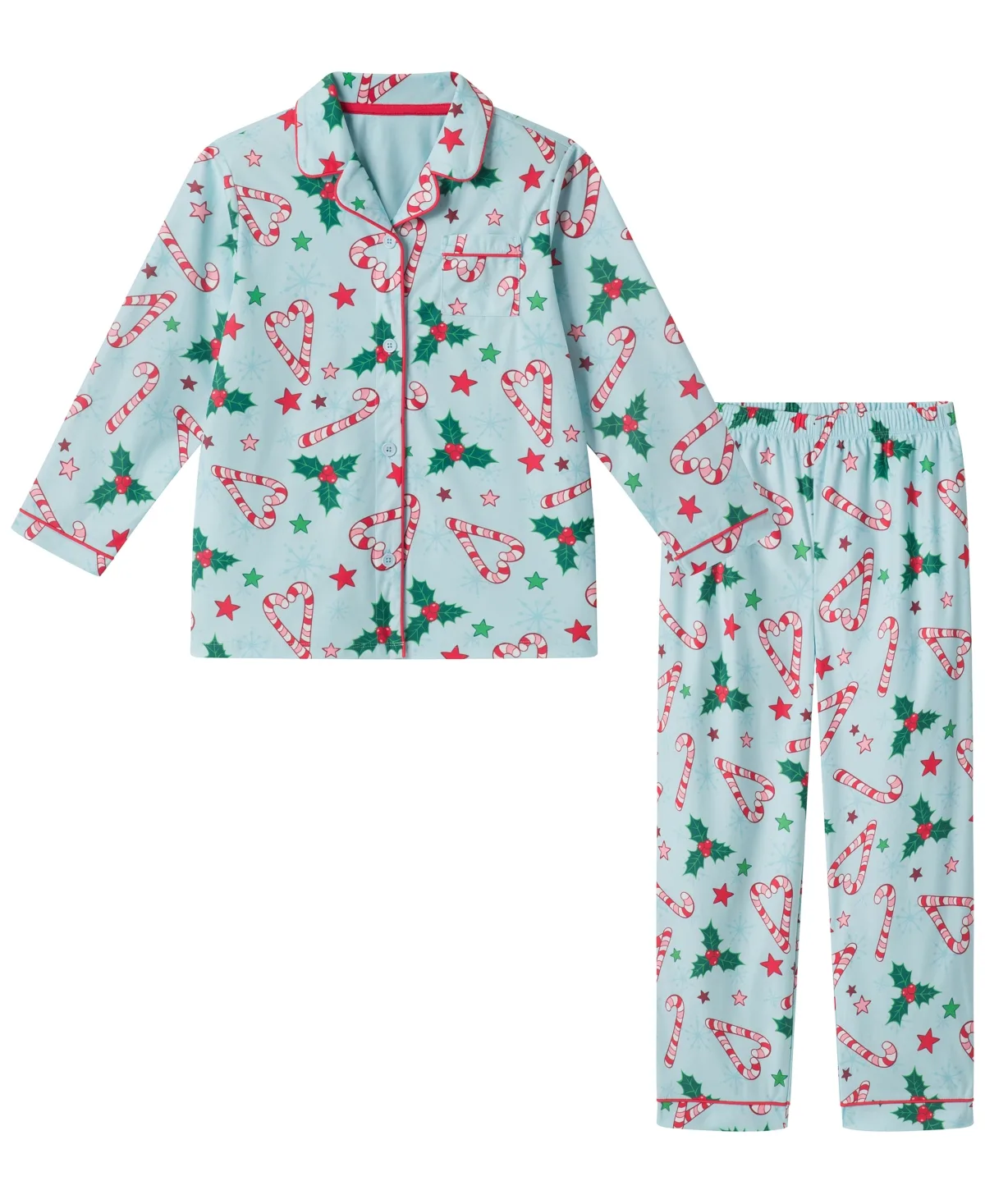 Striped Bear Print Button-Down Pajama, 2-Piece Set by Andy & Evan
