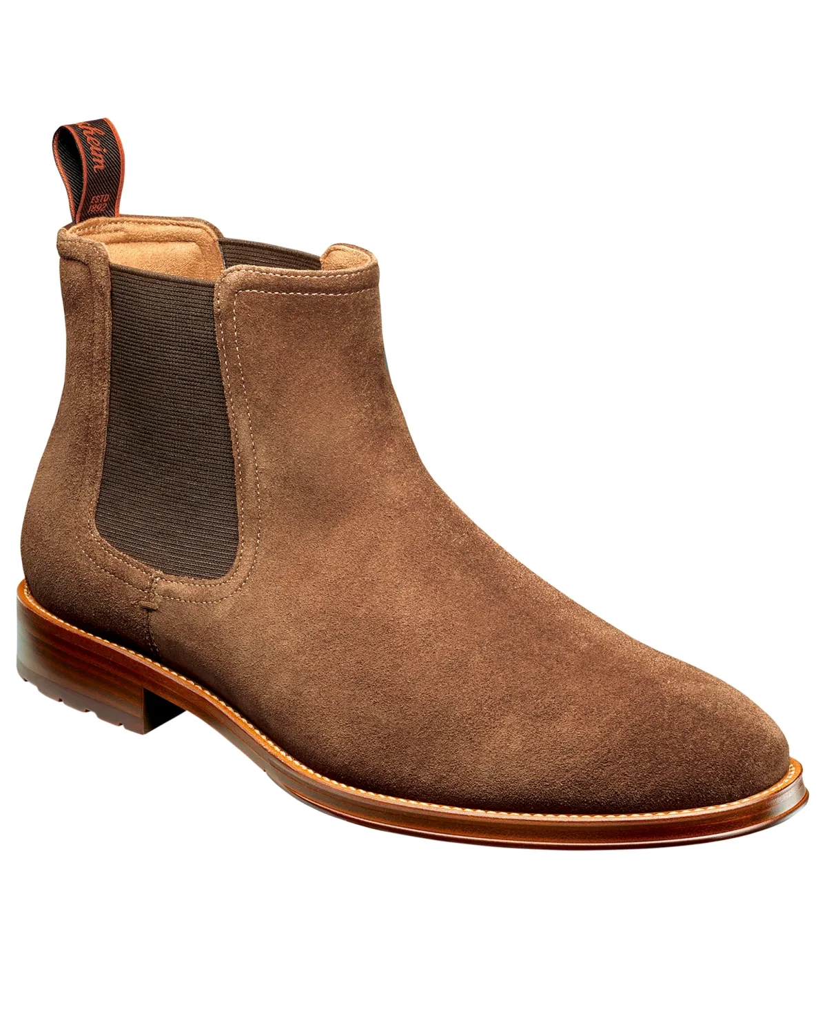 Rucci Suede Round-Toe Lugged-Sole Chelsea Boots by Florsheim
