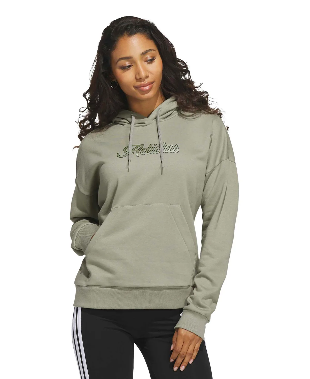 Fleece Metallic Wordmark Graphic Hoodie