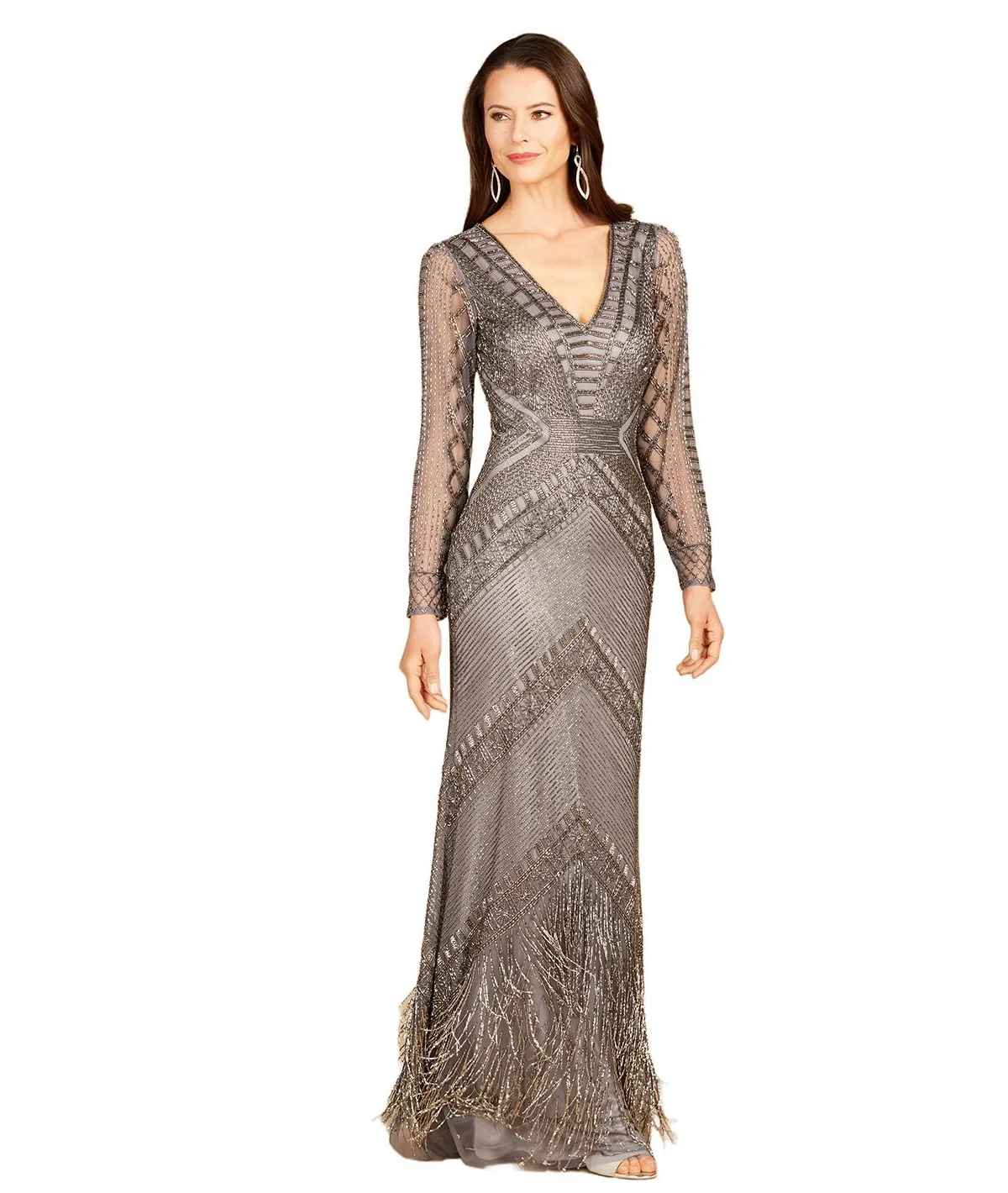 Long Sleeve Fringe Dress by Lara