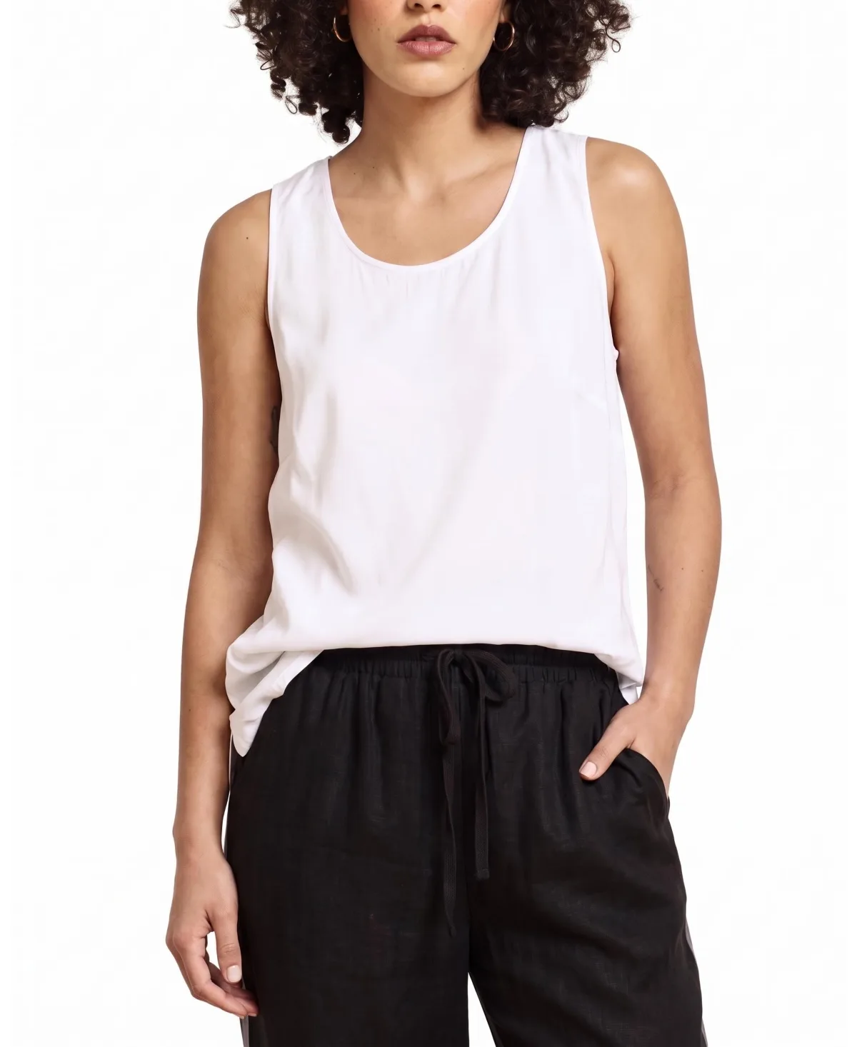 Scoop Neck Stretch Cupro Tank by Universal Standard