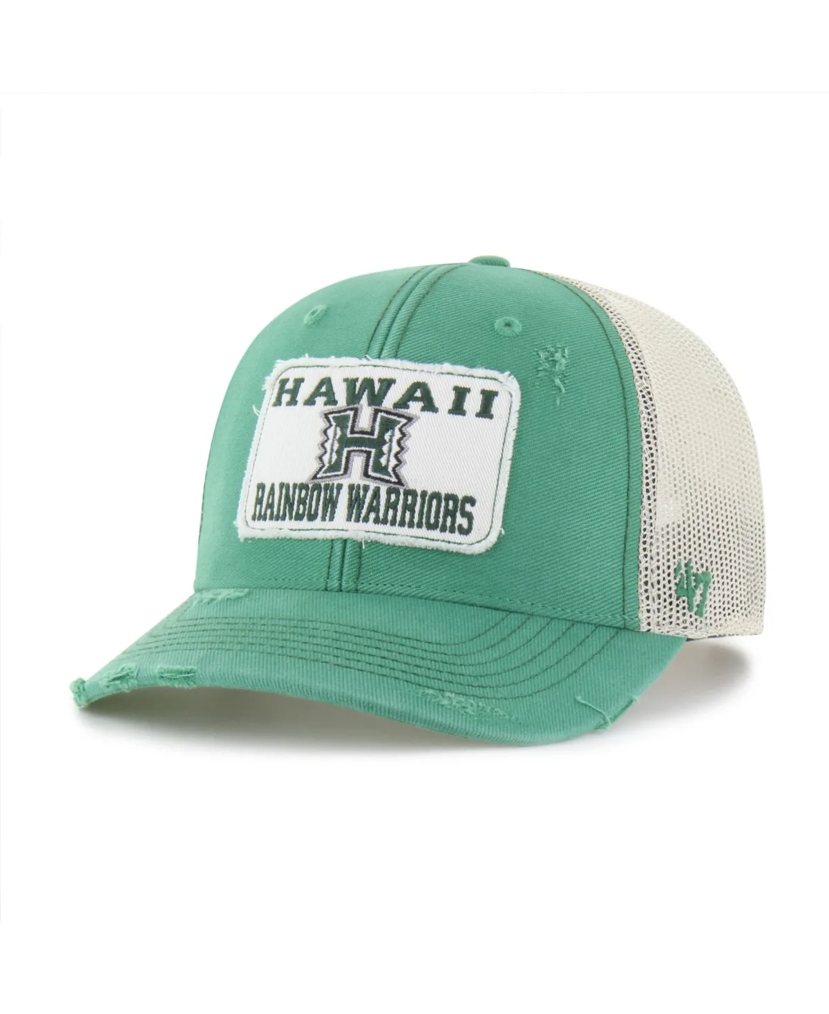 Hawaii Rainbow Warriors Egremont Distressed Trucker Hat by 47 Brand