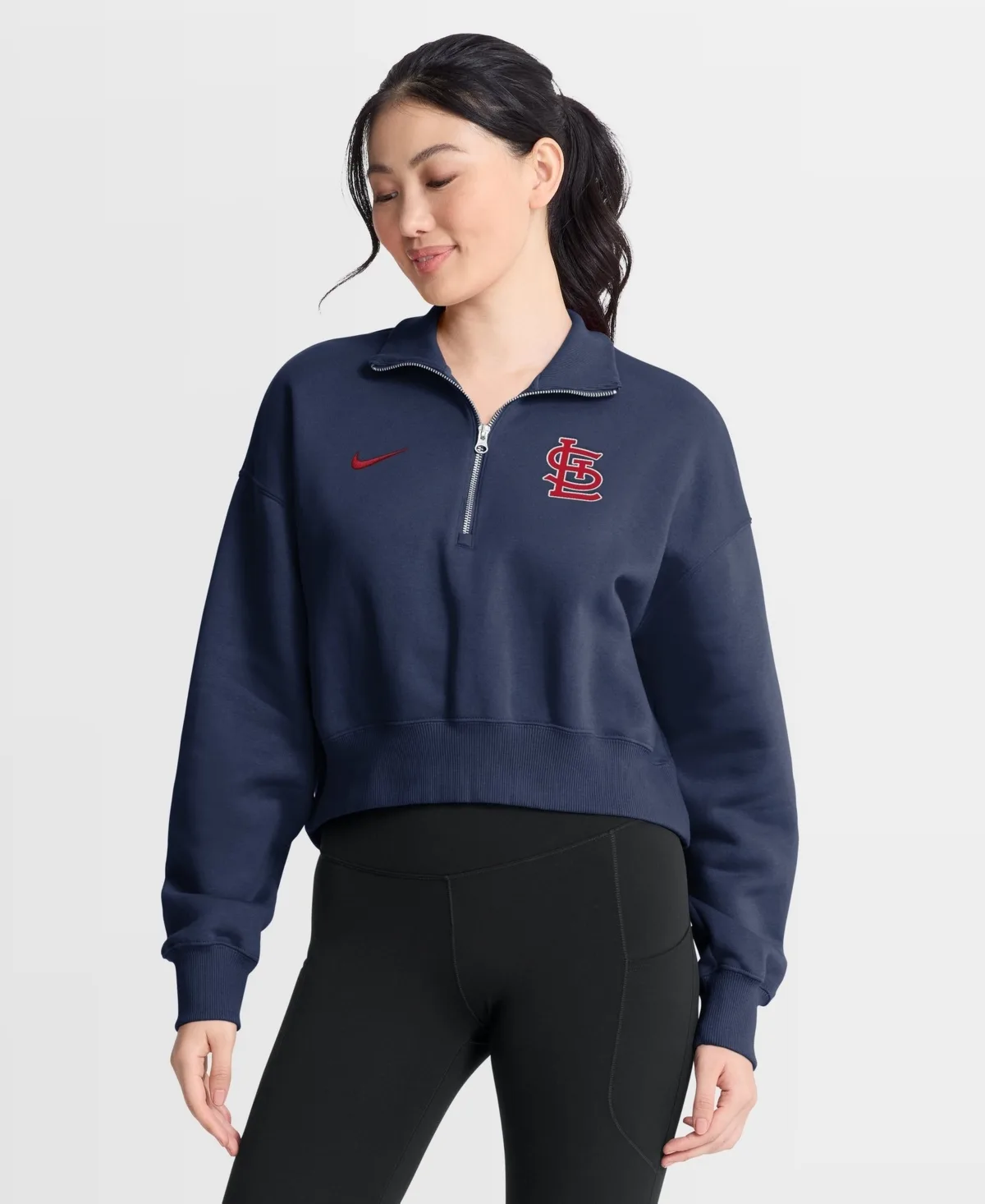 St. Louis Cardinals Primetime Phoenix Oversized Fleece Half-Zip Sweatshirt by Nike