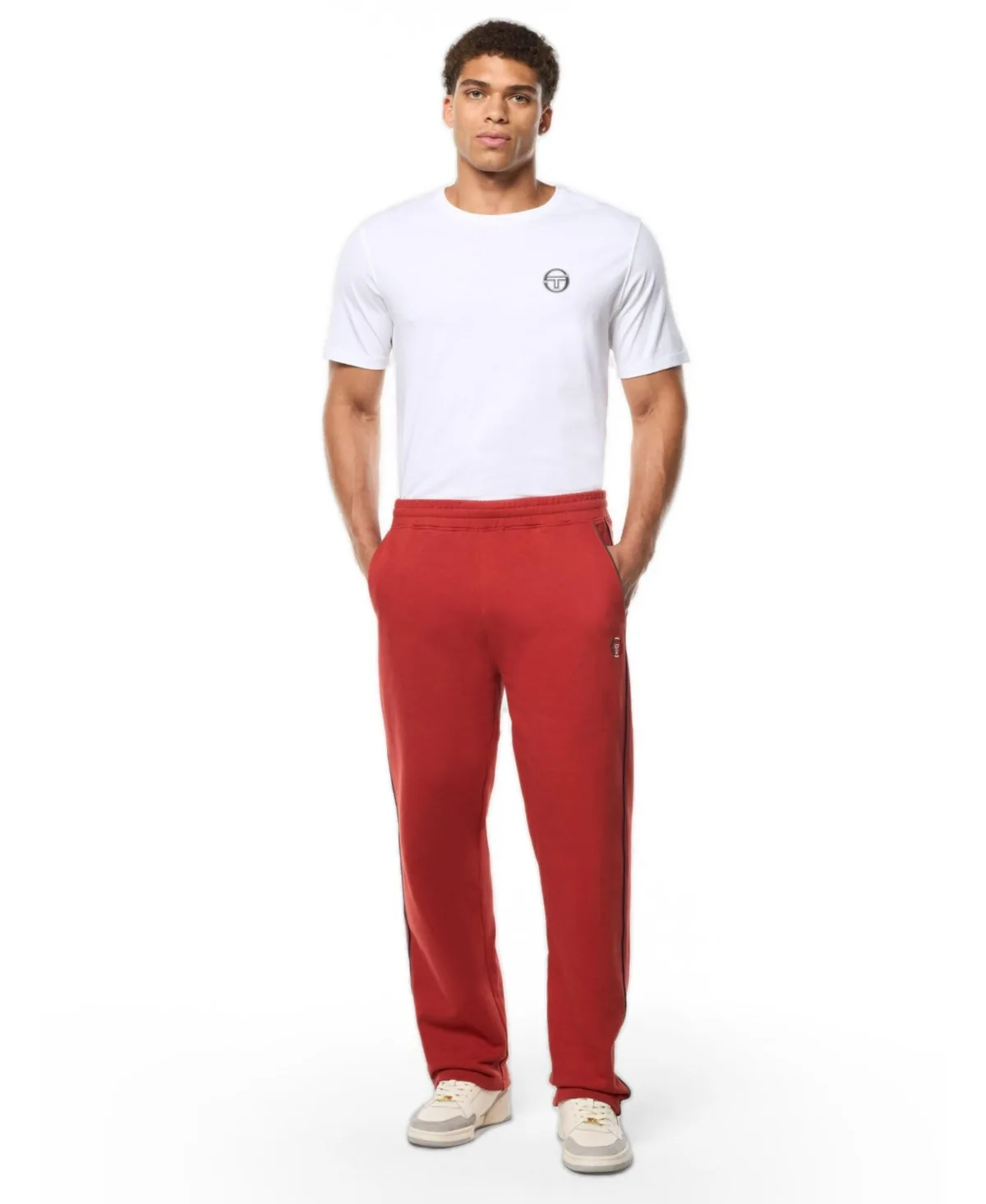 Tricolore Premium French Terry Color-Contrast Piping Sweatpants by Sergio Tacchini