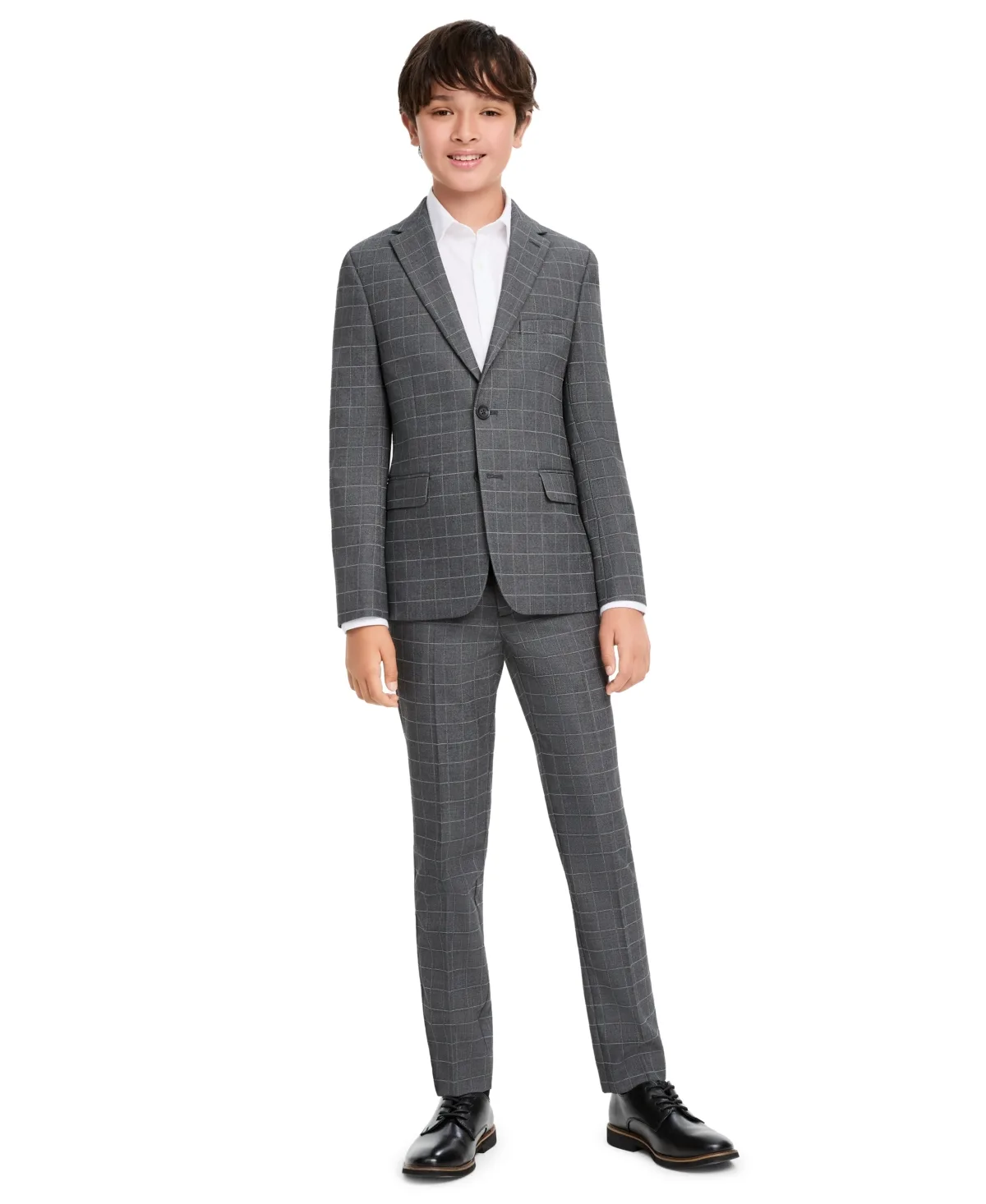 Windowpane Slim-Fit Single-Breasted Jacket and Pants, 2-Piece Set by Kenneth Cole