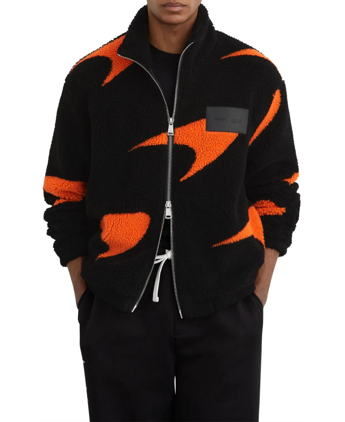 King Funnel Neck McLaren Racing Fleece Jacket by Reiss
