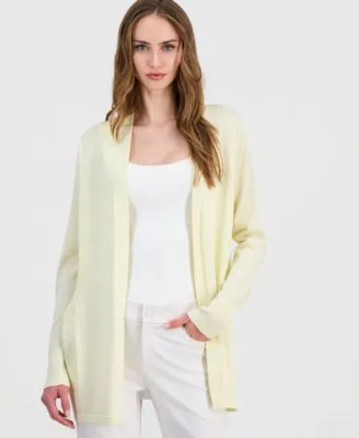 Open Front Rib Pocket Cardigan by Anne Klein