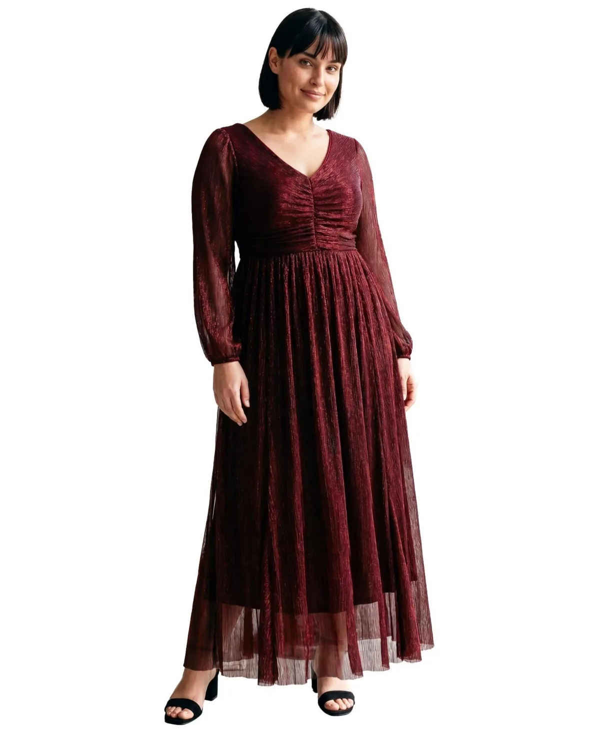 Lucia Plisse Maxi Dress by Avenue