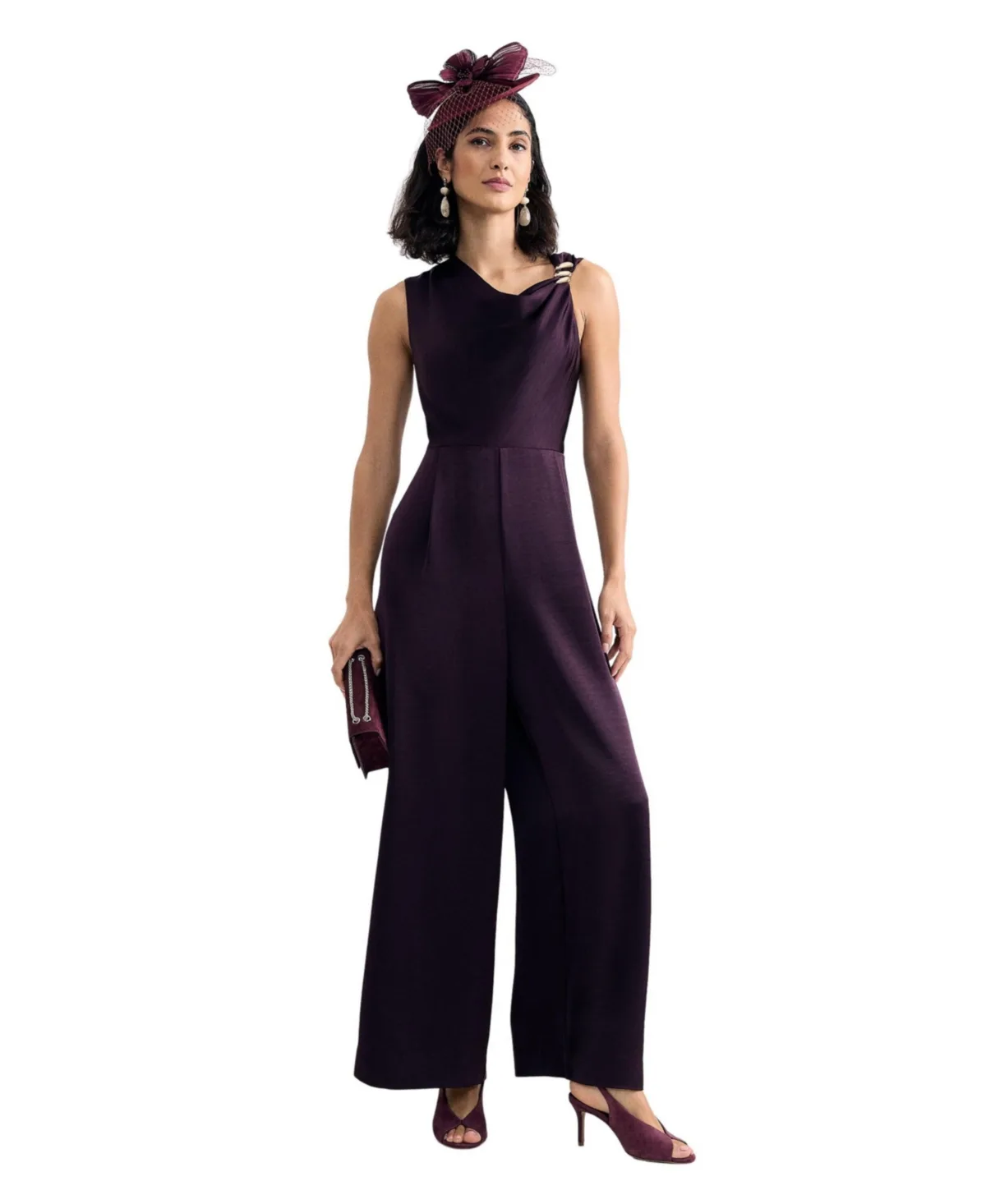 Avril Asymmetric Neck Wide-Leg Jumpsuit by Phase Eight