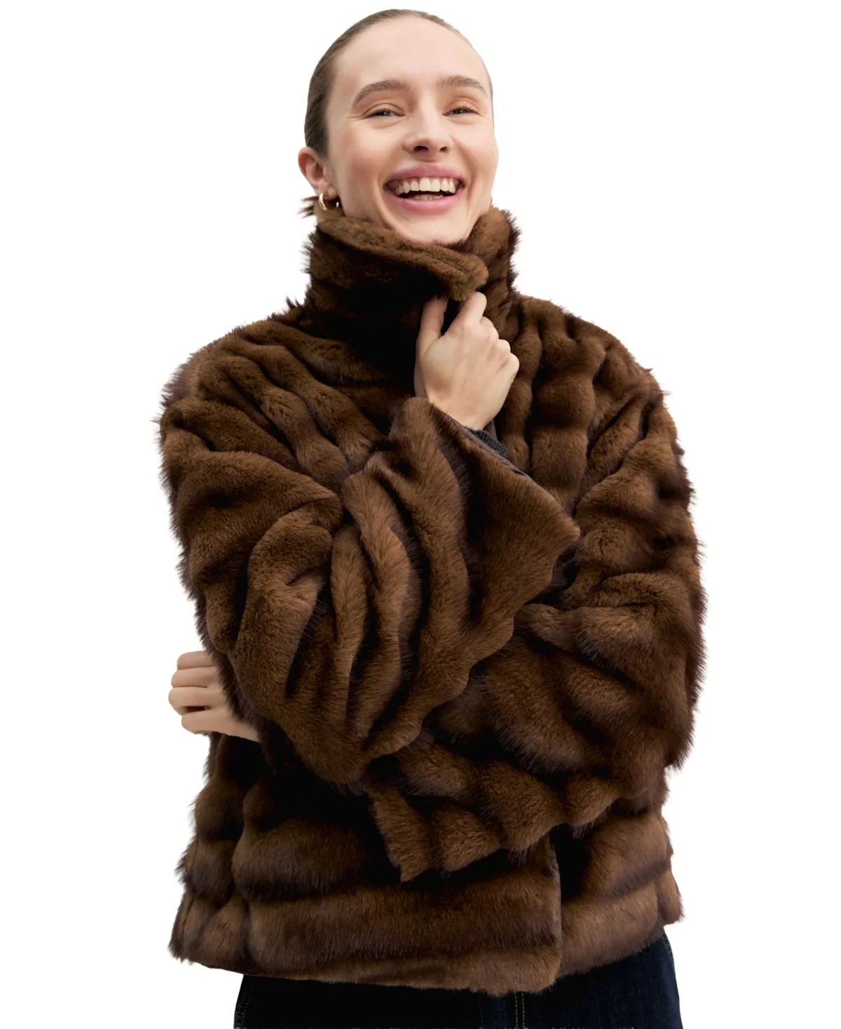 Emmagio Boxy Faux-Fur Jacket by Emme Marella